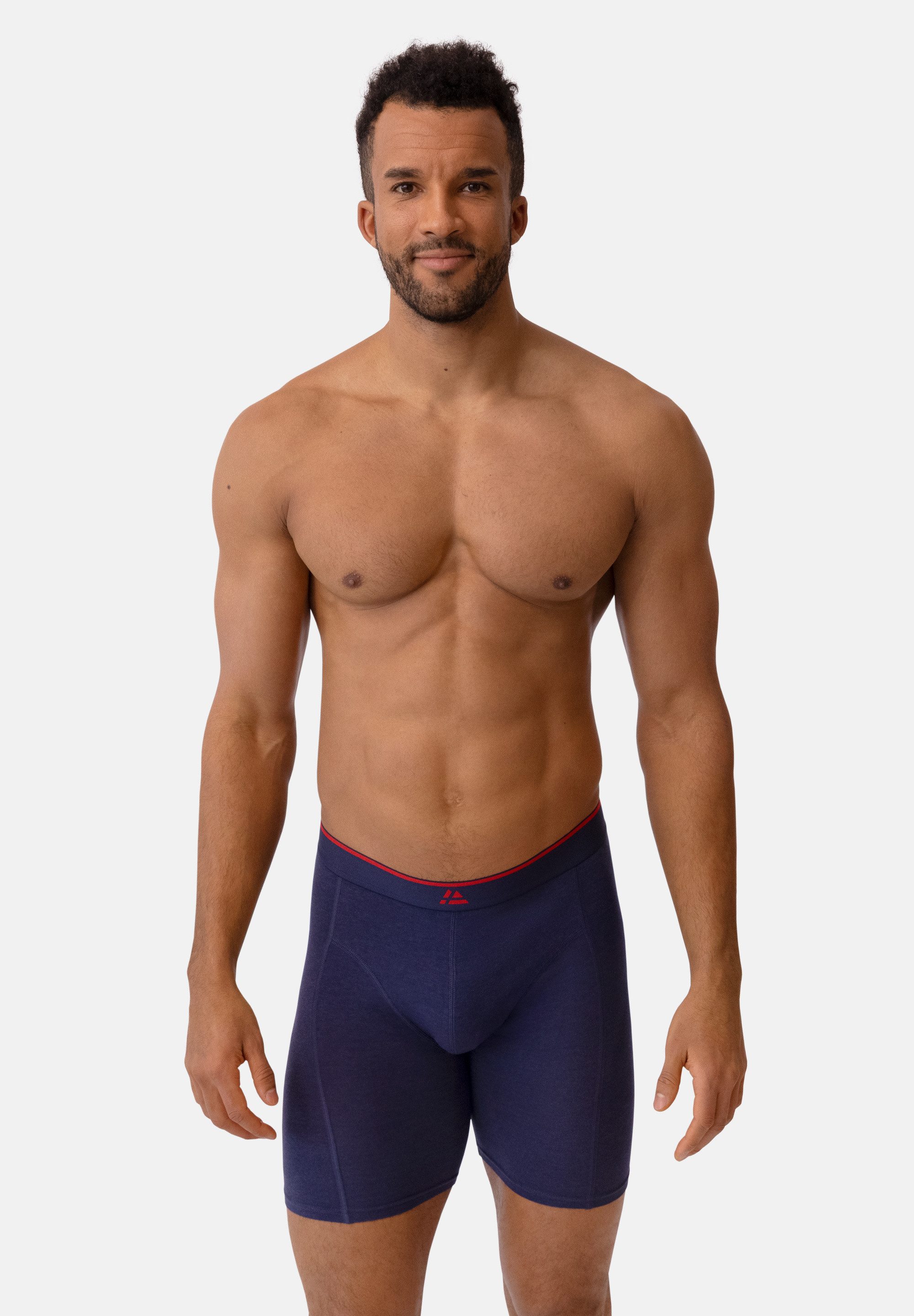DANISH ENDURANCE Boxershorts Bamboo Extra Long Trunks 6St Superweich mit elastischem Bund & ohne Aufrollen
