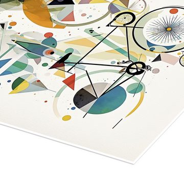 Posterlounge Poster Peter Roder, Das farbenfrohe Fahrrad, Illustration
