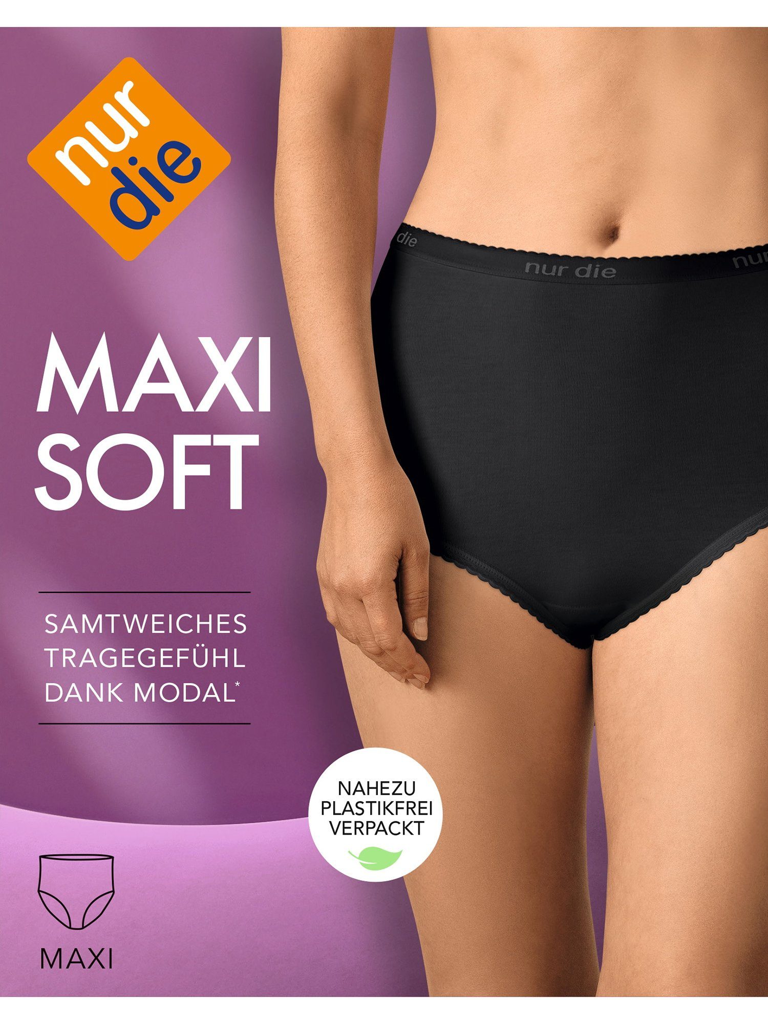 Nur Die Taillenslip Maxi Soft (1-St) schwarz