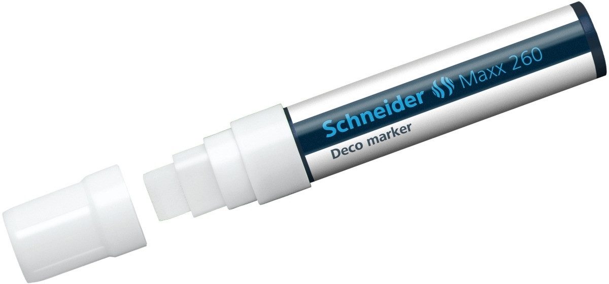 SCHNEIDER Permanentmarker Deko-Marker 260 weiß (5 Stück)