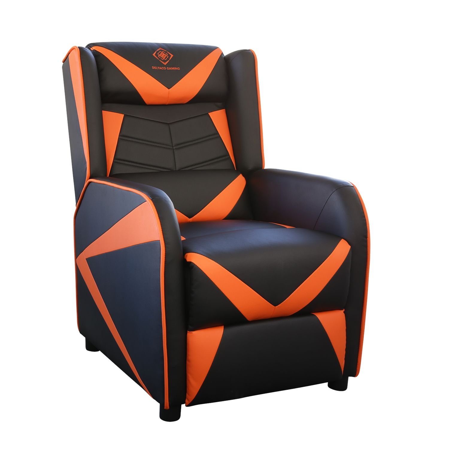 DELTACO Gaming-Stuhl Gaming Relax-Sessel Spielesessel Kunstleder Fußschemel, bis zu 140 kg (kein Set), inkl. 5 Jahre Herstellergarantie
