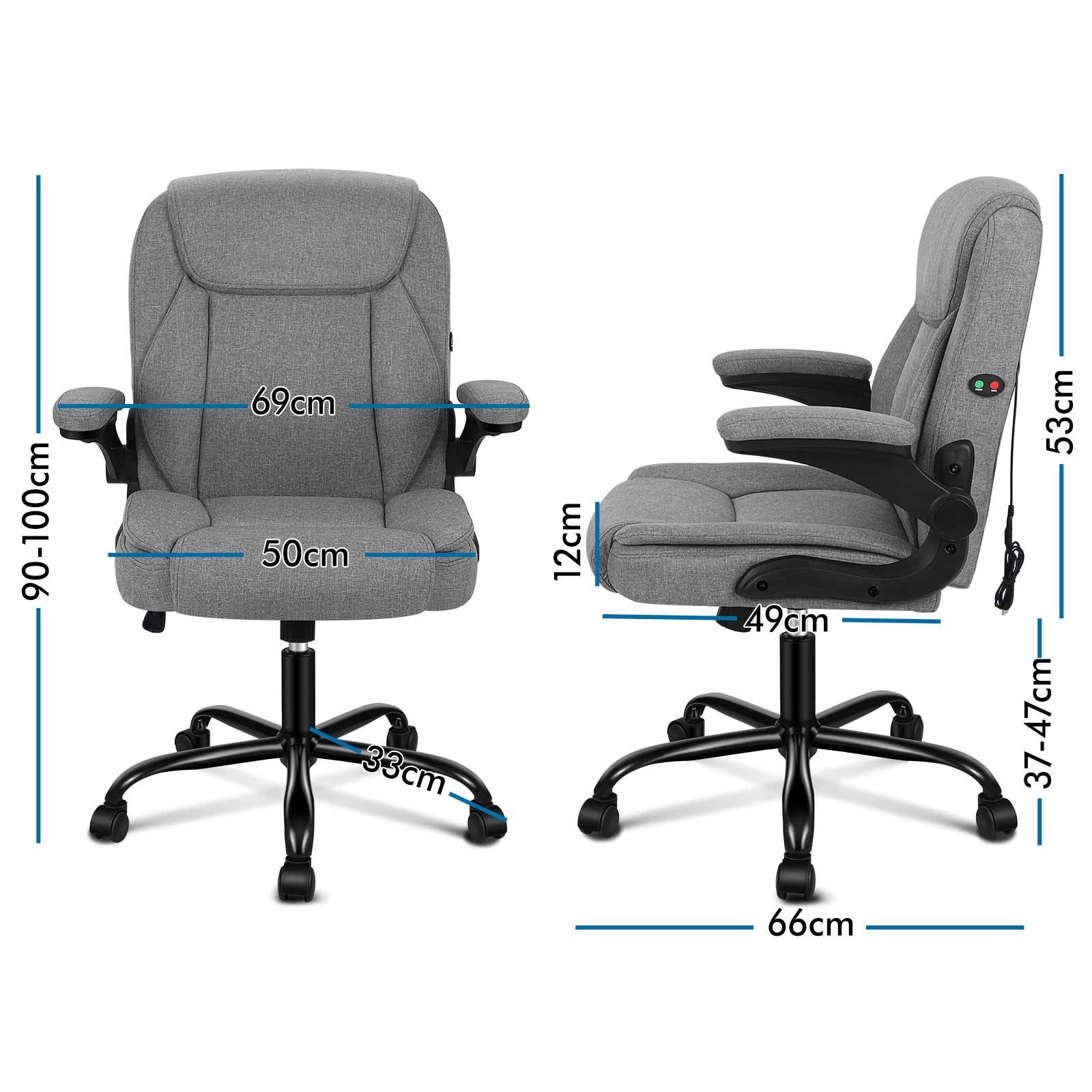 ALFORDSON Bürostuhl Ergonomischer Massage Studienstuhl mit Klappbarer Armle günstig online kaufen