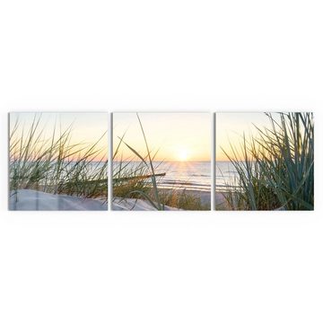 DEQORI Glasbild 'Ostsee Sonnenuntergang', 'Ostsee Sonnenuntergang', Glas Wandbild Bild schwebend modern