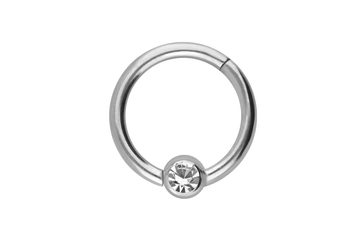 PIERCINGLINE Nasenpiercing Titan Segmentring Clicker KRISTALL Ohrpiercing S günstig online kaufen