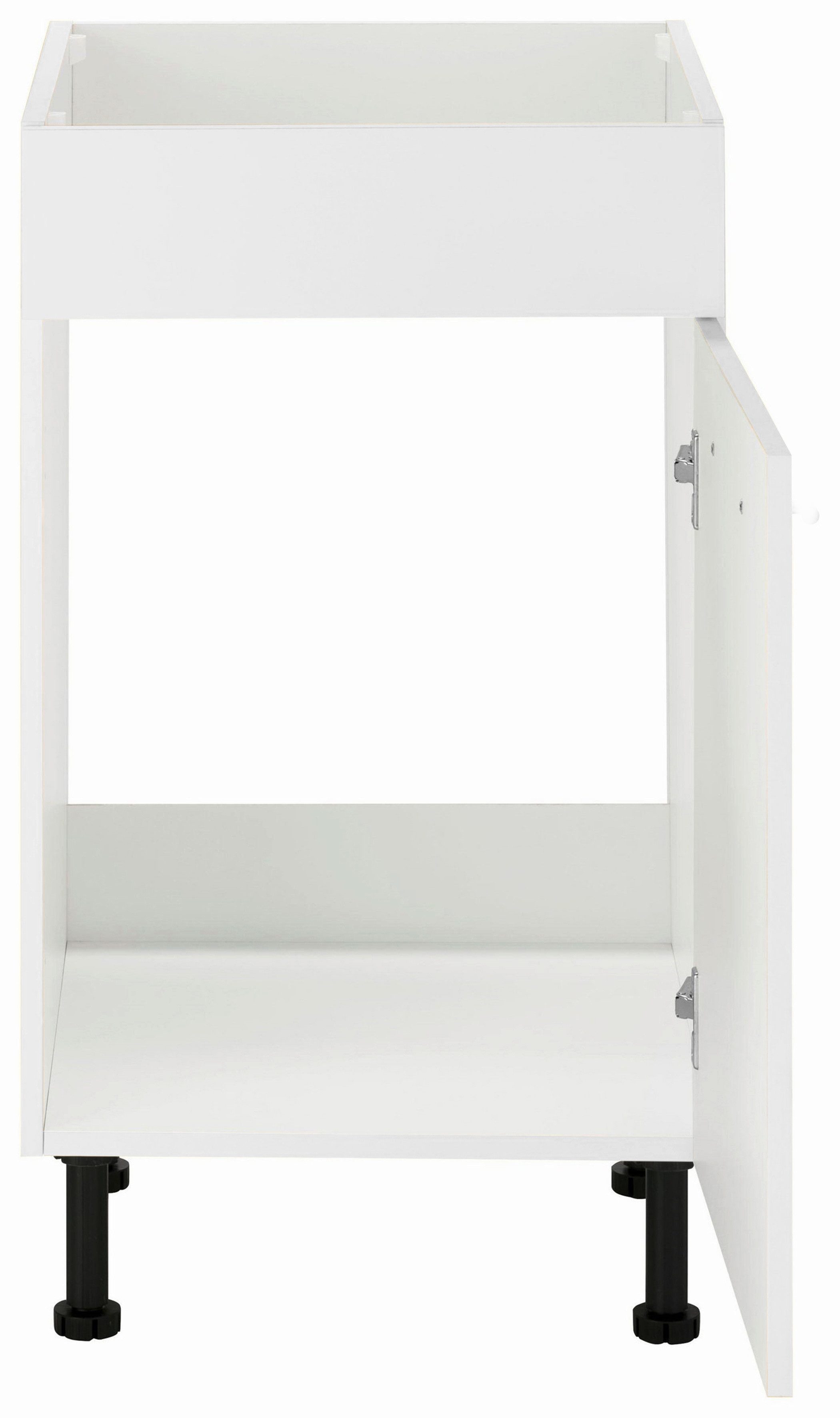 wiho Küchen Spülenschrank Simi 50 cm breit, mit verstellbaren Füßen, ohne Arbeitsplatte