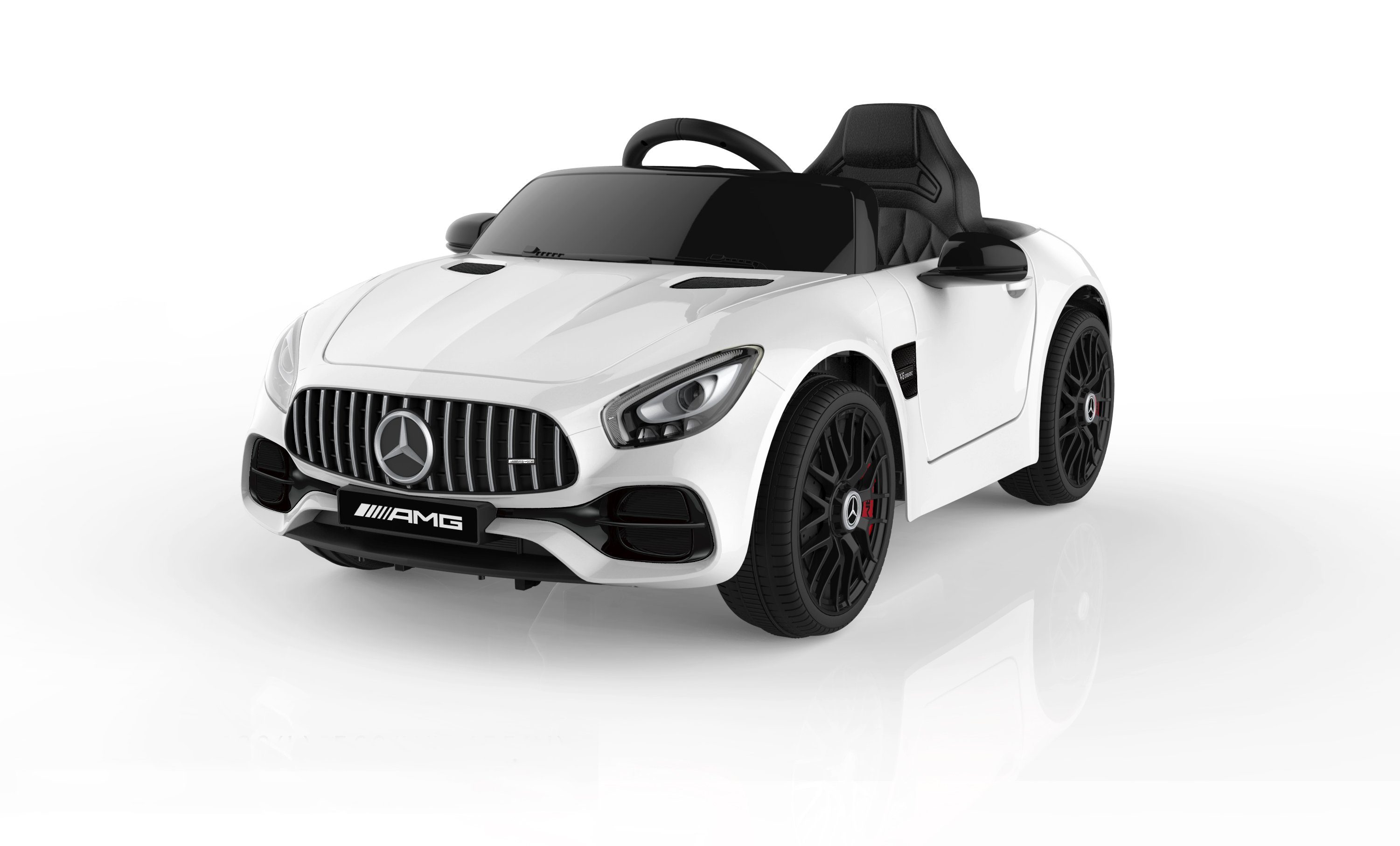 Kinderauto "Mercedes AMG - Kinderfahrzeug Auto Lizenziert - Weiß GT Elektro TOYAS Elektro-Kinderauto