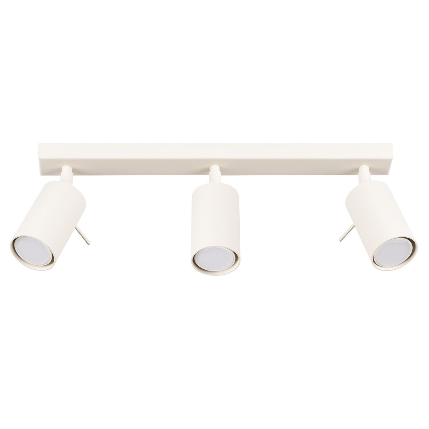 Licht-Erlebnisse Deckenstrahler ETNA, ohne Leuchtmittel, Metall GU10 verstellbar Beige 3-flammig länglich Modern Spot
