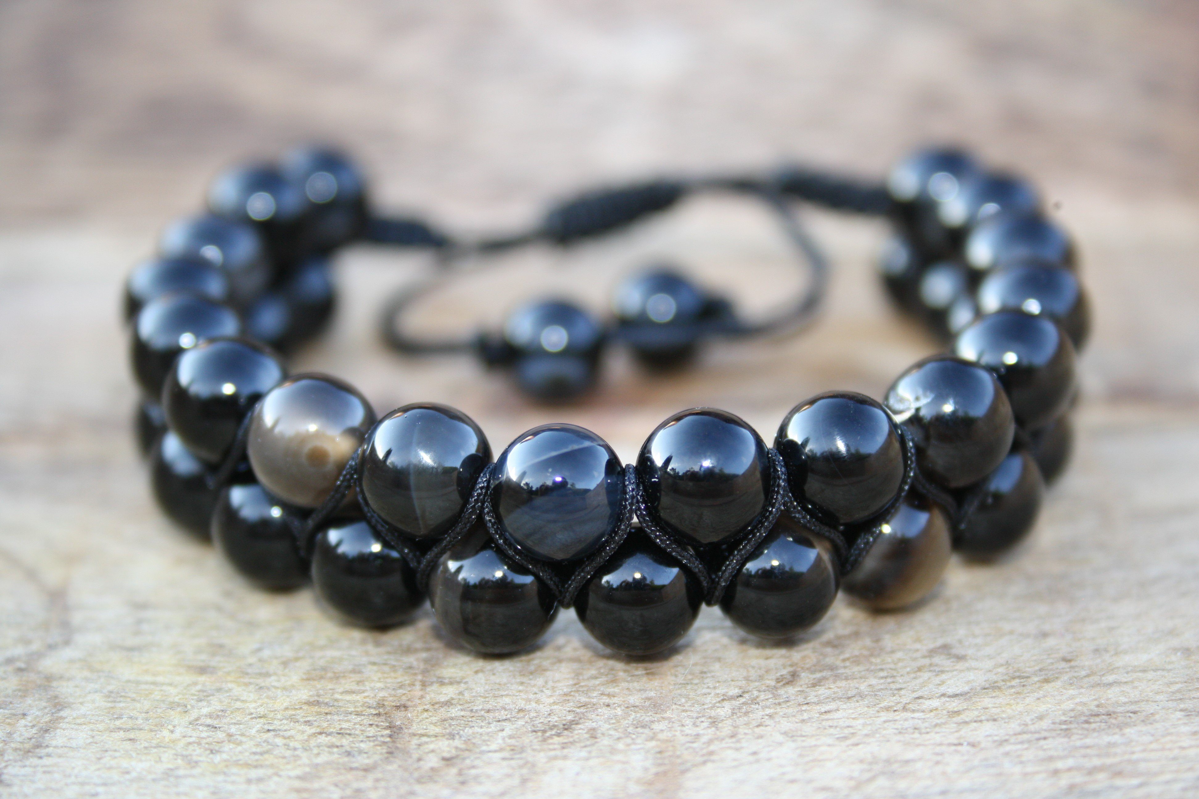 NAHLE Armband Verstellbares Naturstein Armband mit Achat Perlen günstig online kaufen