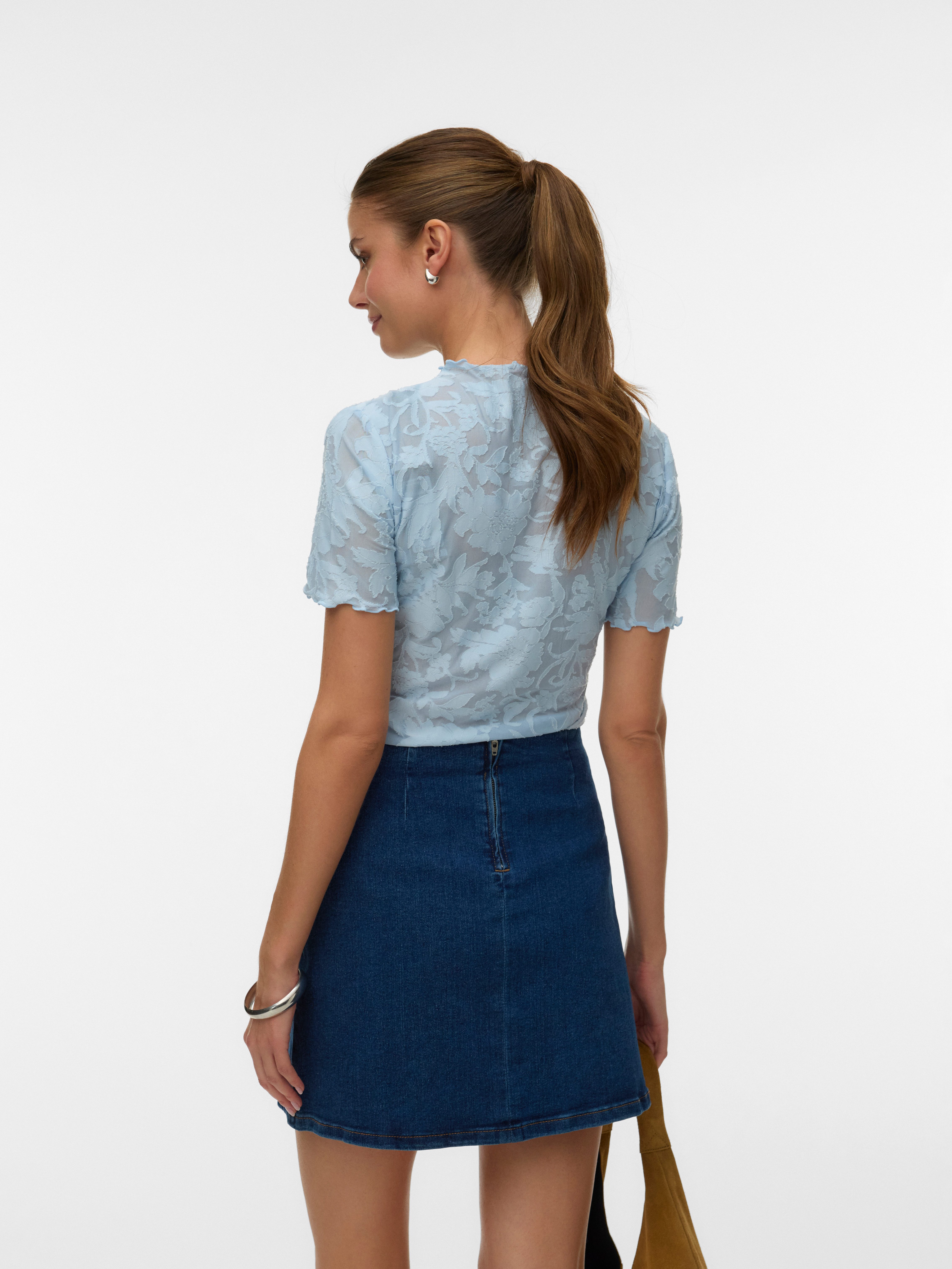 Vero Moda Kurzarmshirt VMLAYLA SS TOP JRS NOOS Materialmix günstig online kaufen