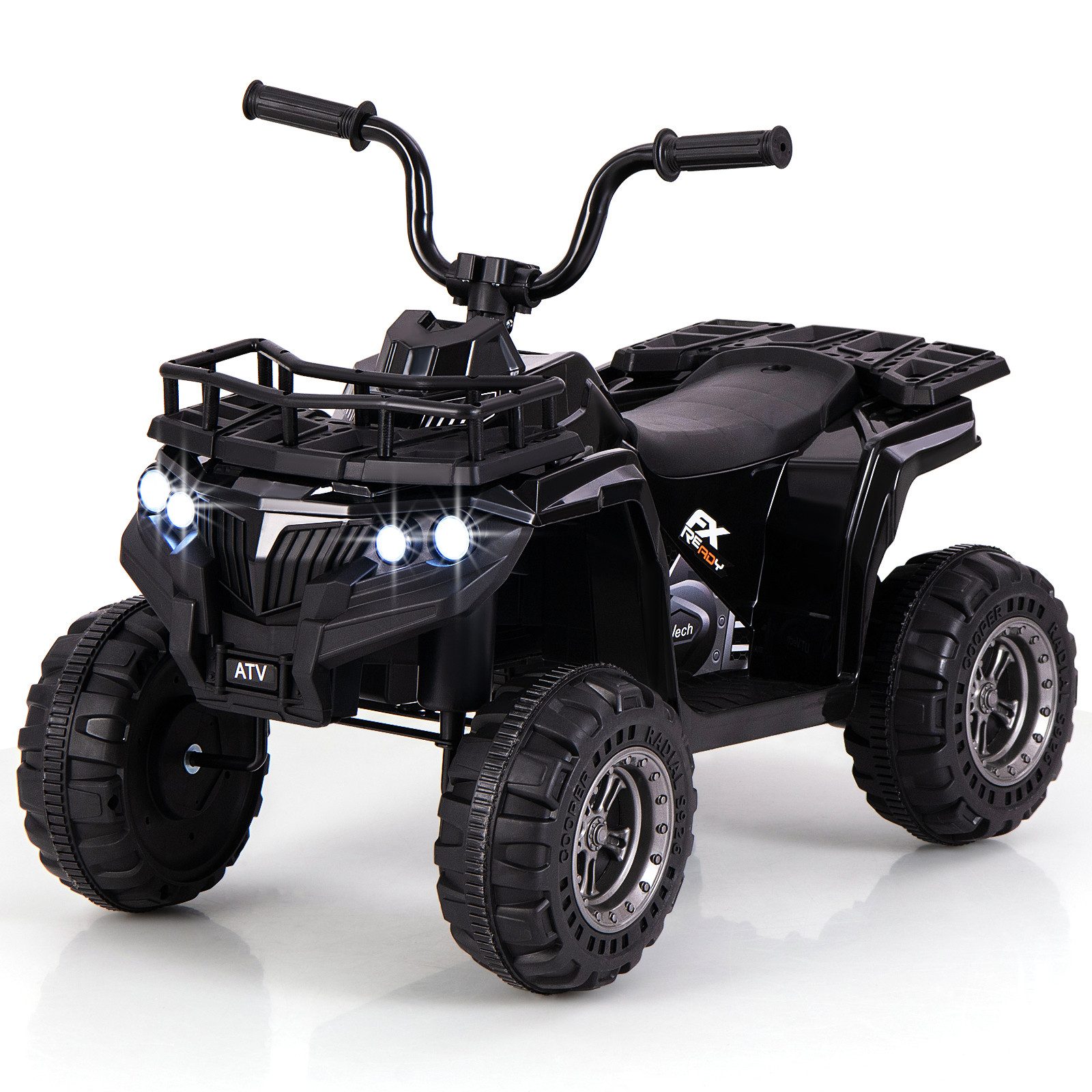 COSTWAY Elektro-Kinderquad, Belastbarkeit 20 kg, (1-tlg), 6V Elektroquad, Elektroauto mit LED-Scheinwerfern, Musik