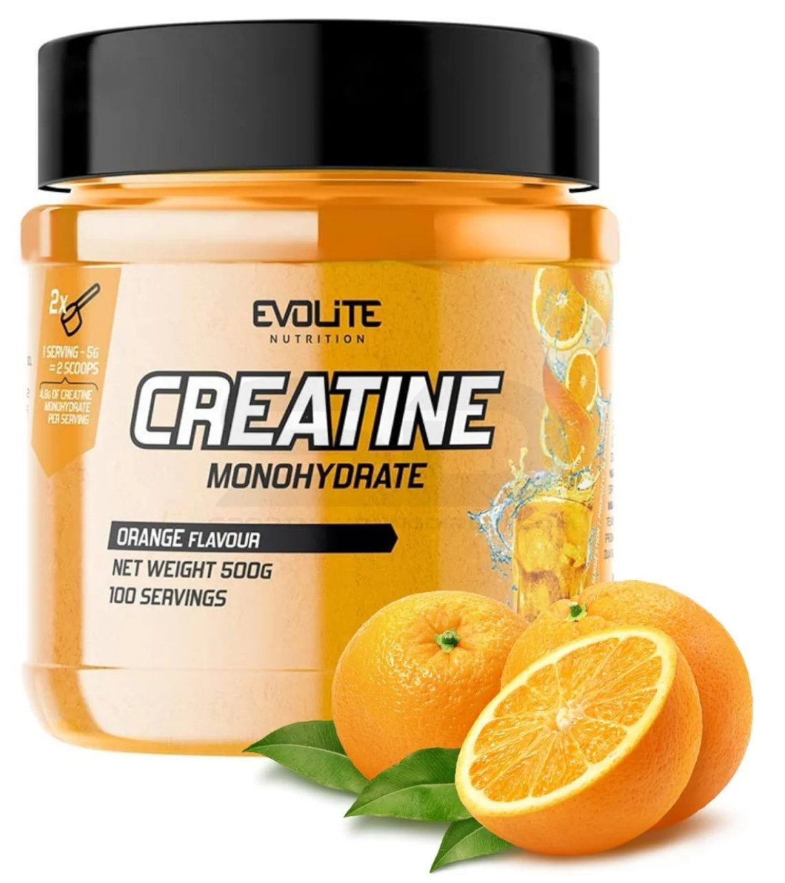 Evolite Nutrition EVOLITE® CREATINE Monohydrat 500g Креатин Leistung Muskel Fitness Pulver, 1 er Dose à 1,00 St., 500 g, 100% reines Creatine Monohydrat, ohne Zusatzstoffe
