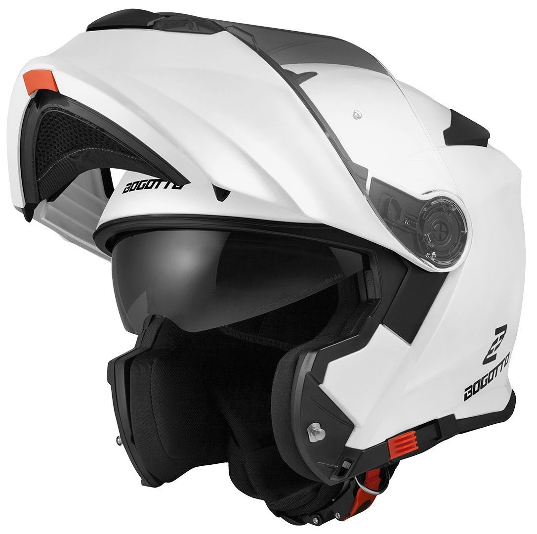 Bogotto Motorradhelm V271 Motorrad Klapphelm, integriertes Sonnenvisier