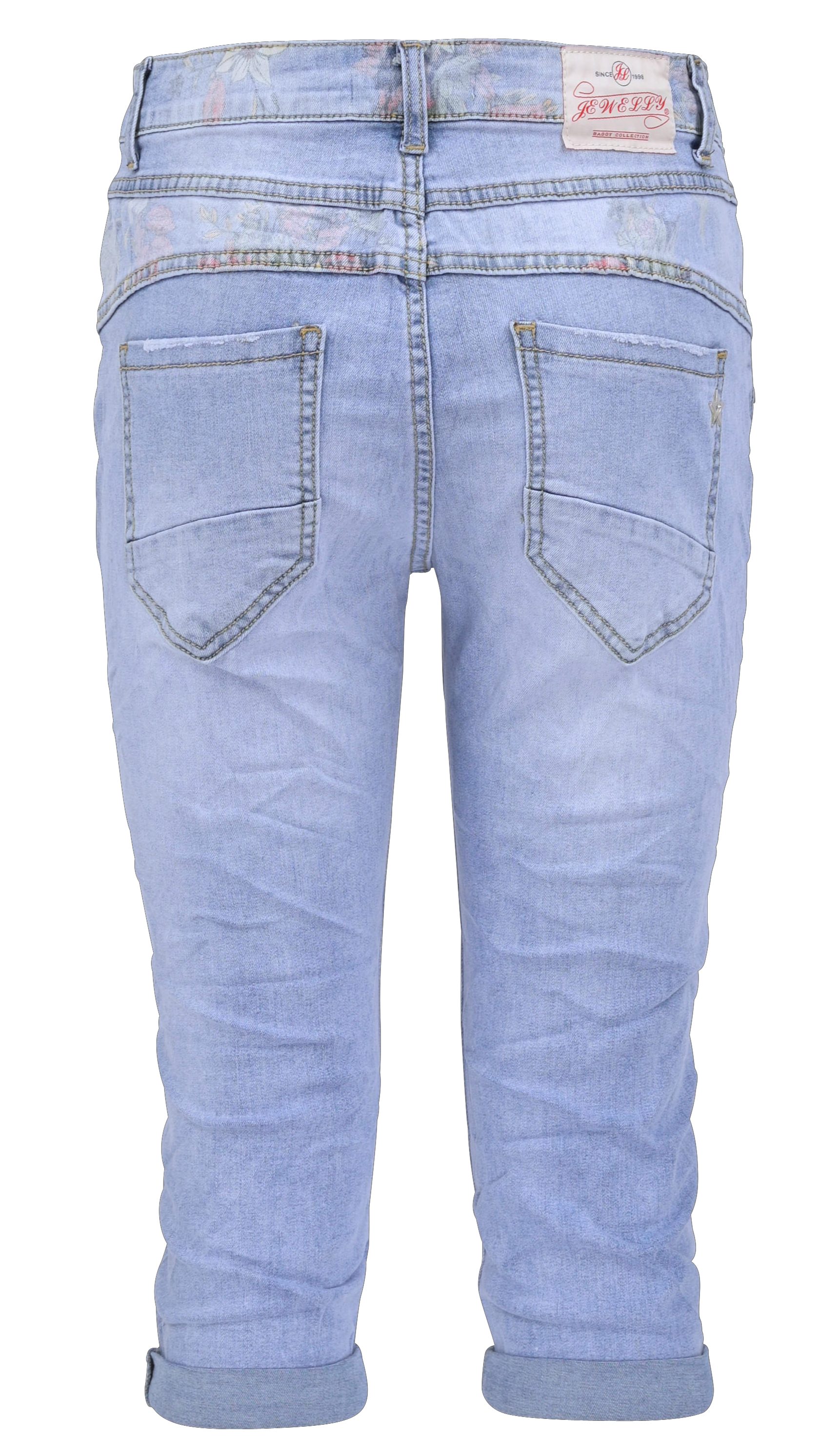 Capri Regular-fit-Jeans mit im Boyfriend Hose Crash-Look, Jeans Jewelly