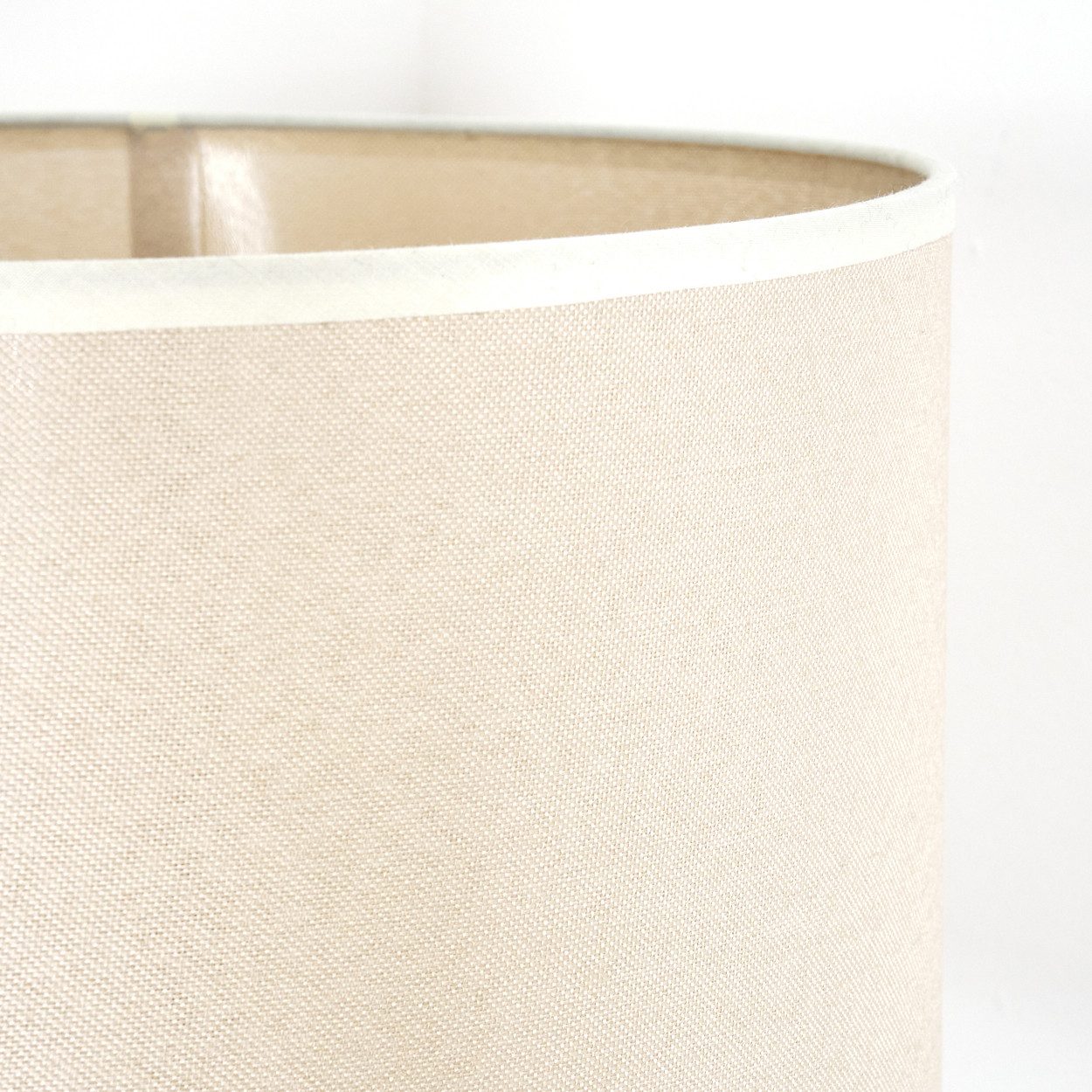 hofstein Stehlampe Boho-Style Stehlampe aus Holz/Metall/Stoff in Natur/Schwarz/Beige/Weiß, ohne Leuchtmittel