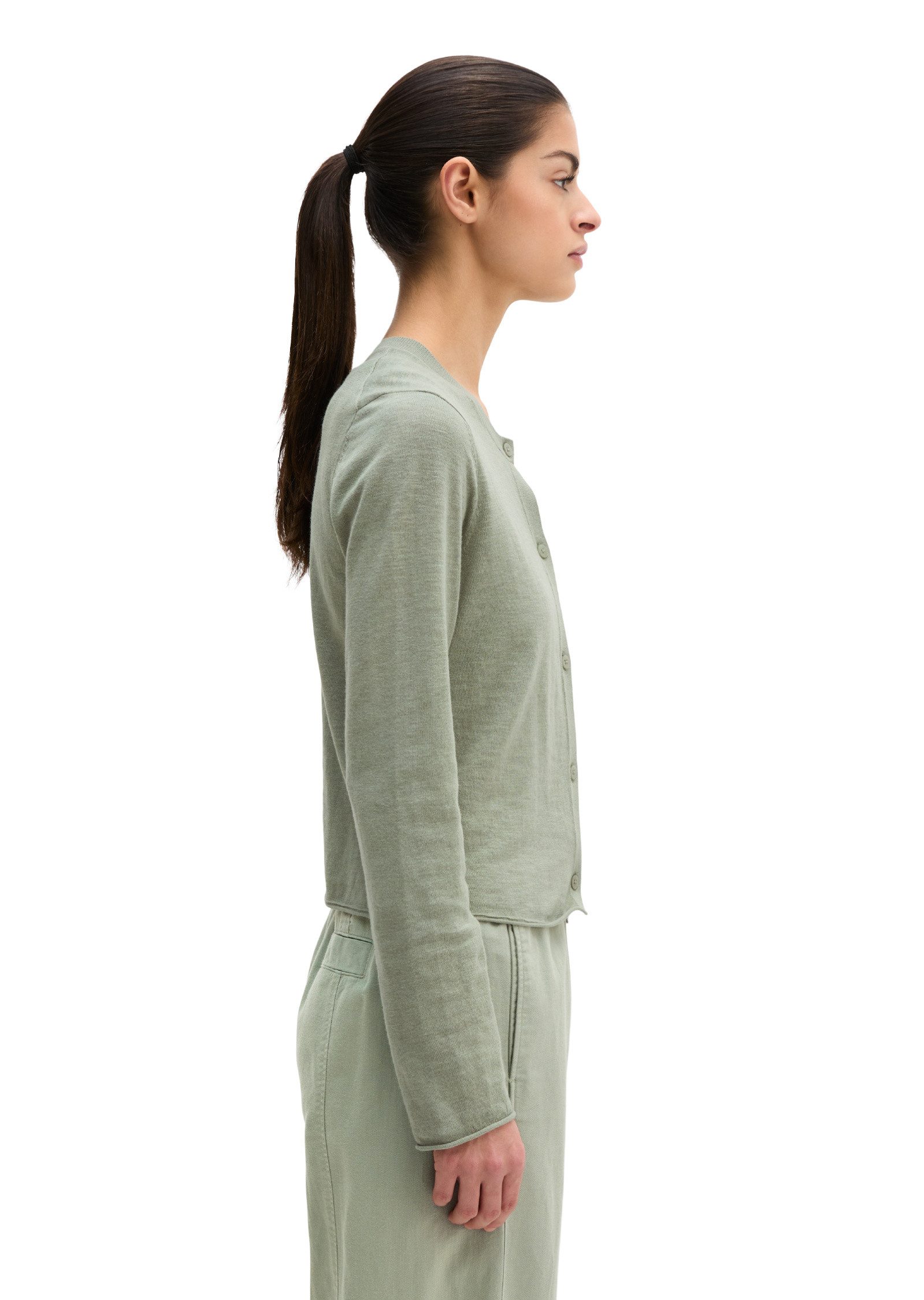 Marc O'Polo Cardigan aus Organic Cotton-Leinen-Mix