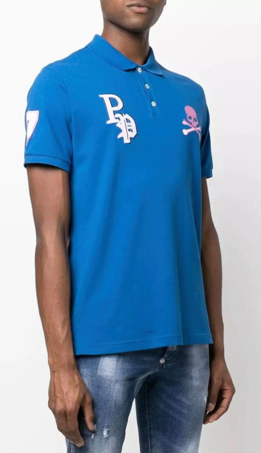 PHILIPP PLEIN Poloshirt SS Multi Skull Logo Polohemd