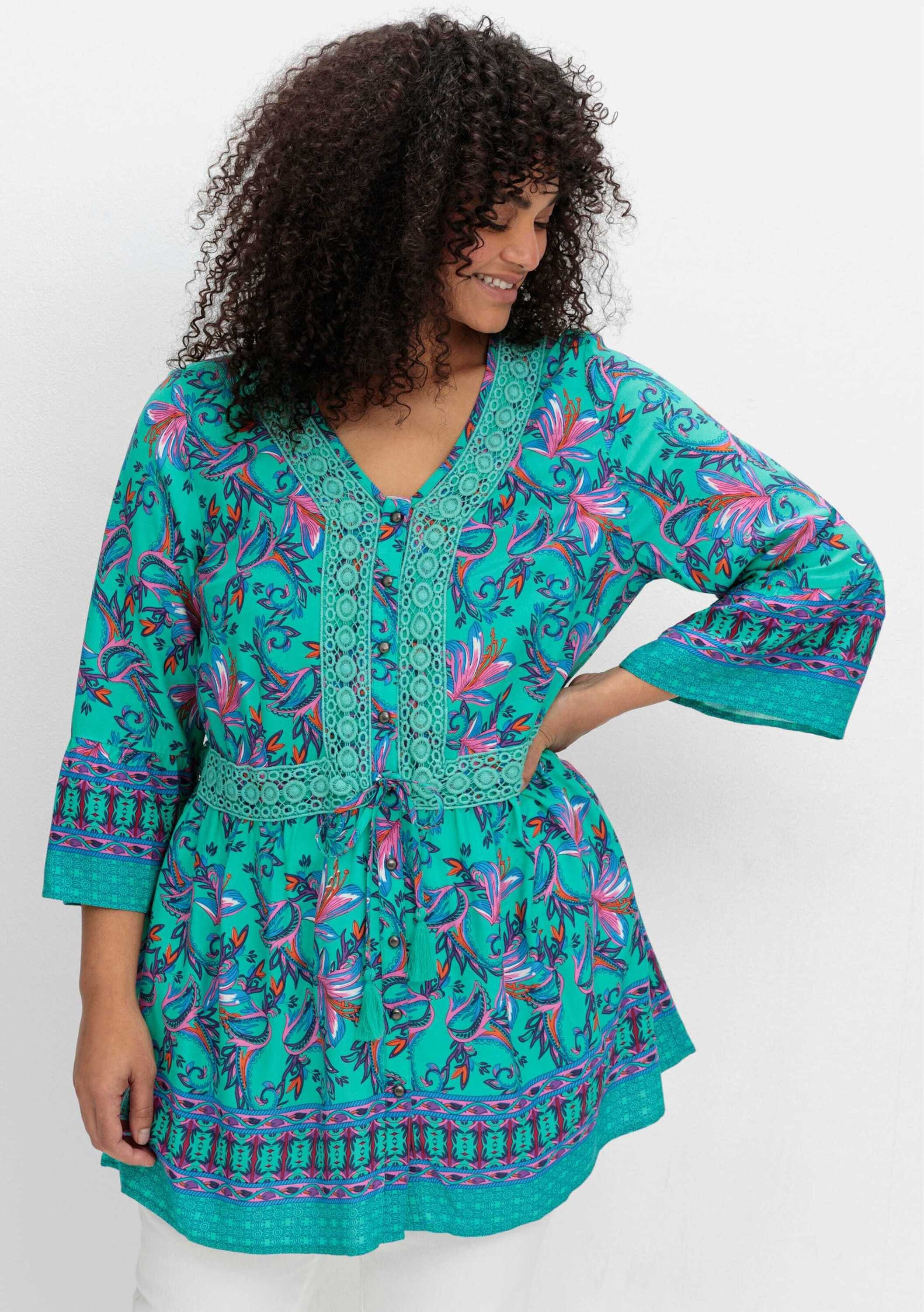 sheego by Joe Browns Klassische Bluse Longbluse 3/4-Arm günstig online kaufen