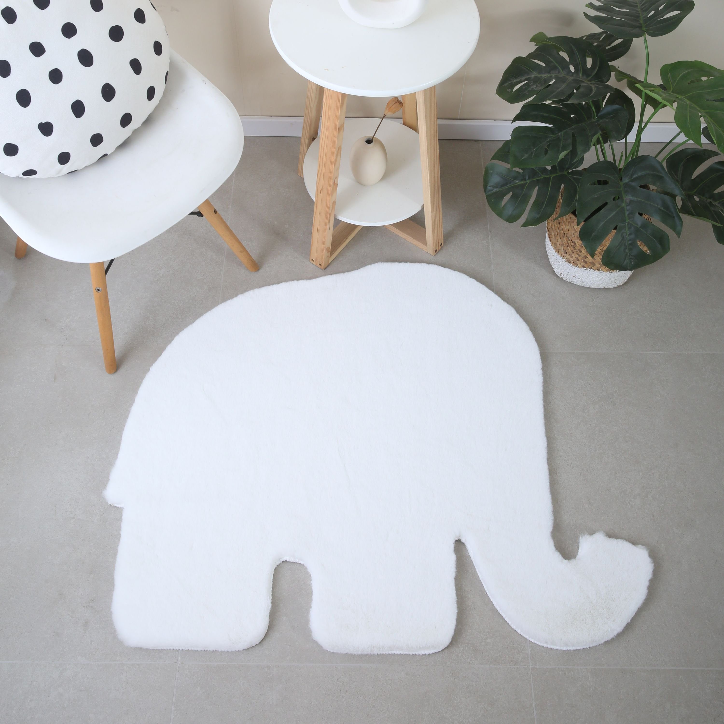 Teppich Elefant, Teppium, Läufer, Höhe: mm, Kinderzimmer, 25 Weiß Babyzimmer Teppich
