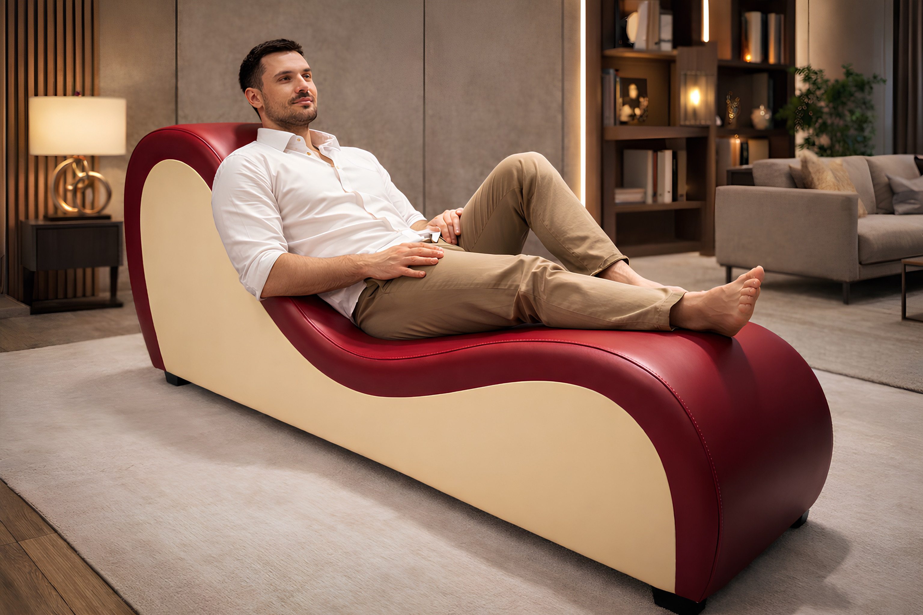 Xlmoebel Chaiselongue Luxus Tantrasofa Chaiselongue Relax Liege Sessel Sofort, 1 Teile, Hergestellt in Europa