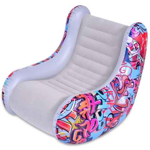 Avenli Luftsessel aufblasbarer Lounge Sessel mit Rückenlehne, (aufblasbarer Sessel), 94x76x76 cm