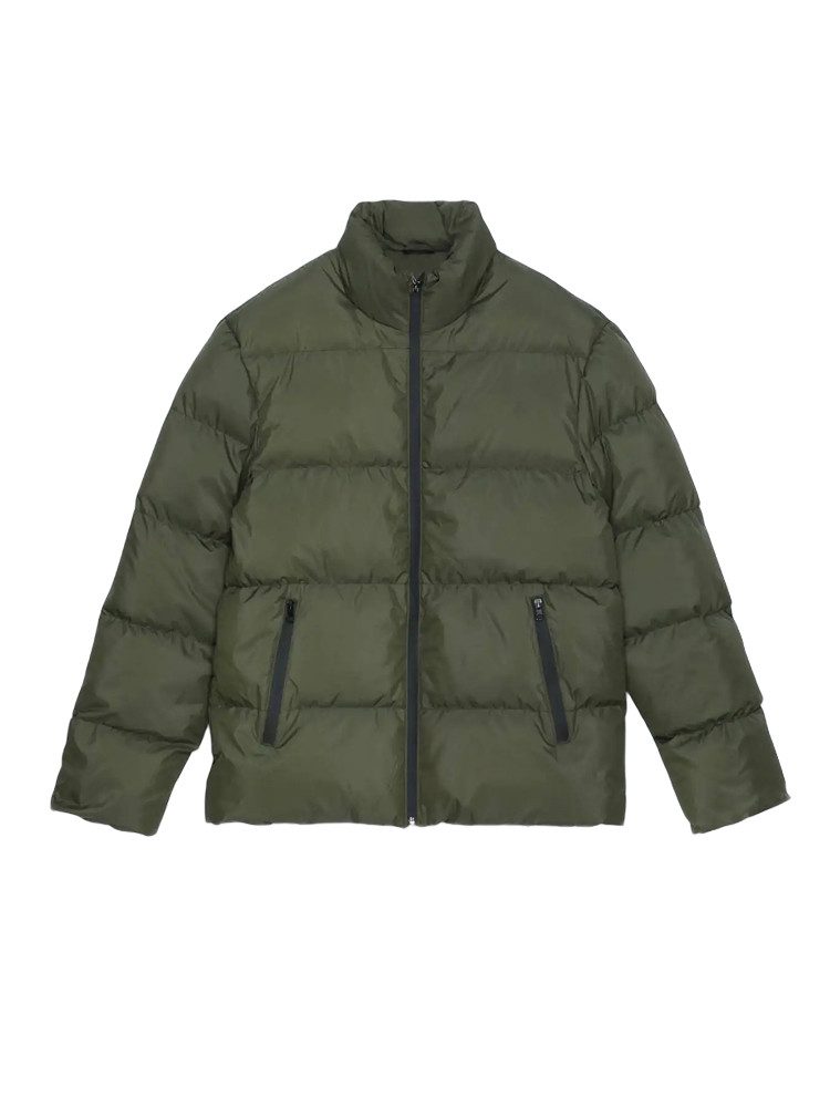 KİP Jeansjacke Khaki Regular Fit Rollkragen Freizeitjacke