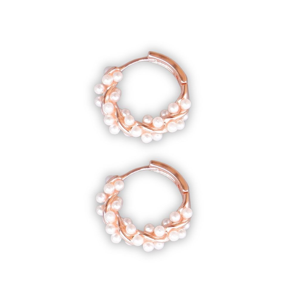 SHELAGO Perlenohrringe - Paar Creolen mit Perlen, elegante Damen Ohrringe ( günstig online kaufen