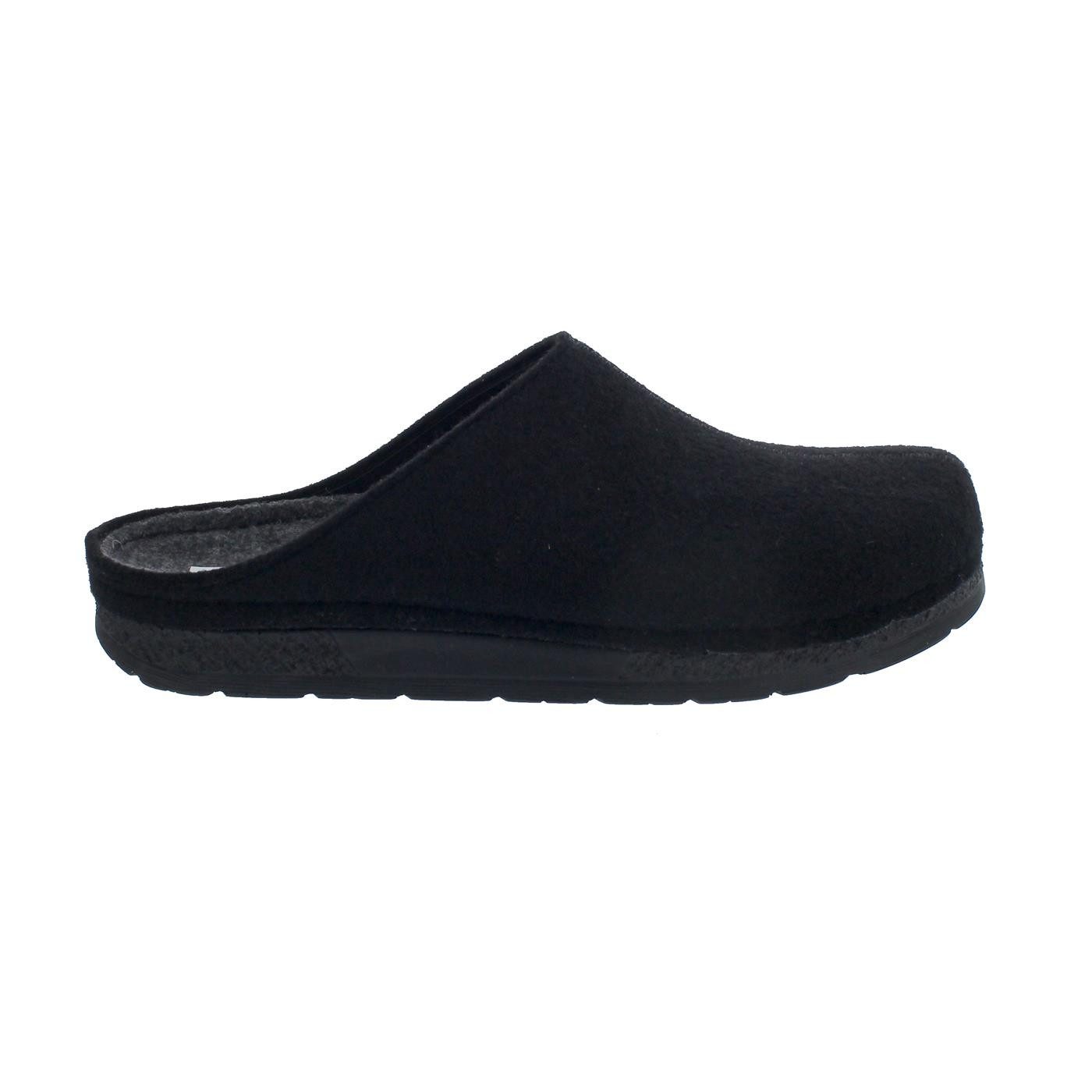 Berkemann Nils Hausschuh, Filz, schwarz, Weite H, 01958-958 Pantoffel