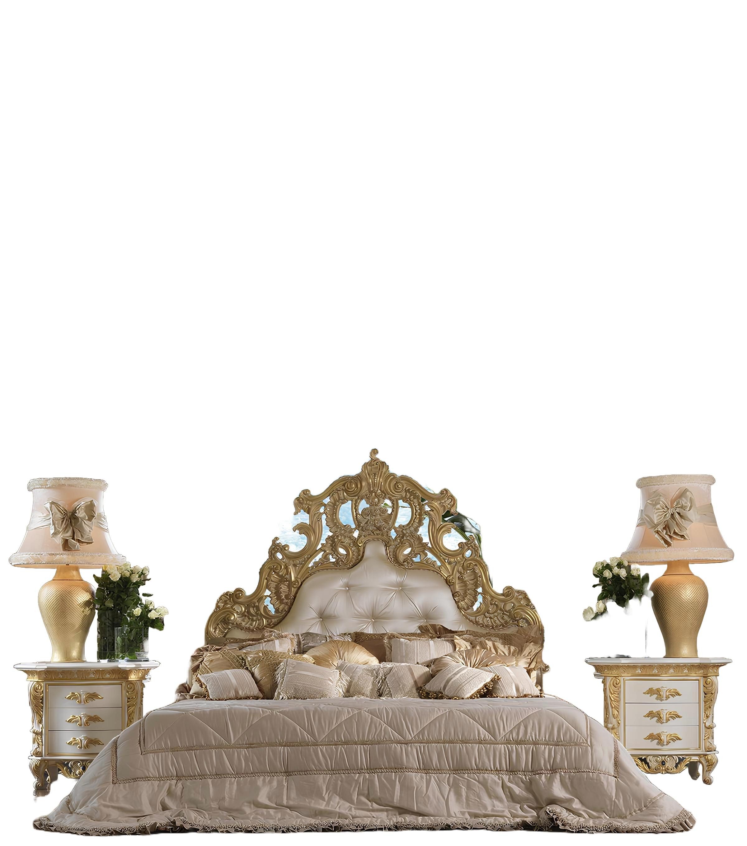 Xlmoebel Bett Kopfteil für Hotelbett aus weiß lackiertem Holz klassische (Bettkopfteil), Hergestellt in Europa