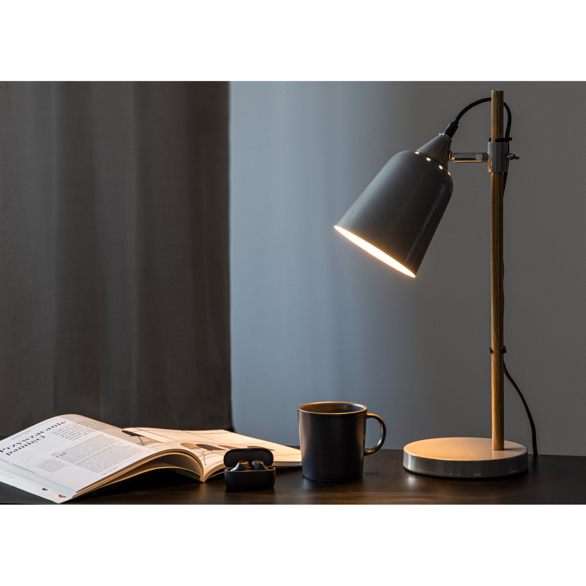 KONSIMO® Schreibtischlampe HALI Schreibtischlampe Nachttischlampe Tischleuchte, ohne Leuchtmittel, 1,5m, E14
