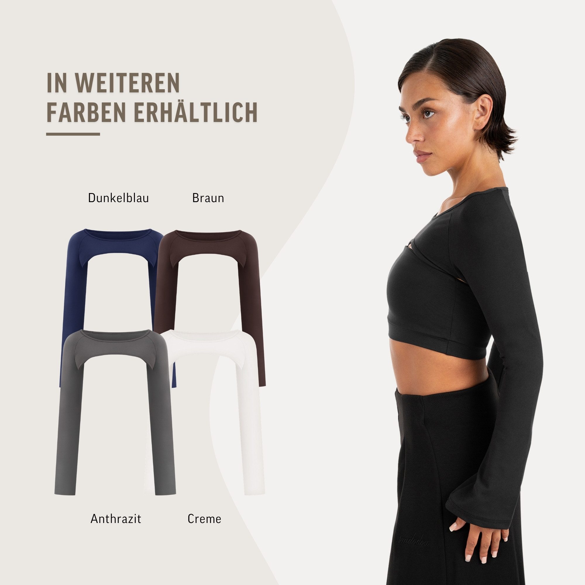 Smilodox Longsleeve Neola Damen, Bolero Longsleeve, Slim Fit, Performance, Fitness Bolero-Schnitt, Stretch, Performance-Material, Slim Fit, Layering – Bild 4 von 5