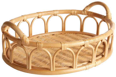 Schneider Tablett Menorca, Rattan, (1-tlg), im Korb-Look