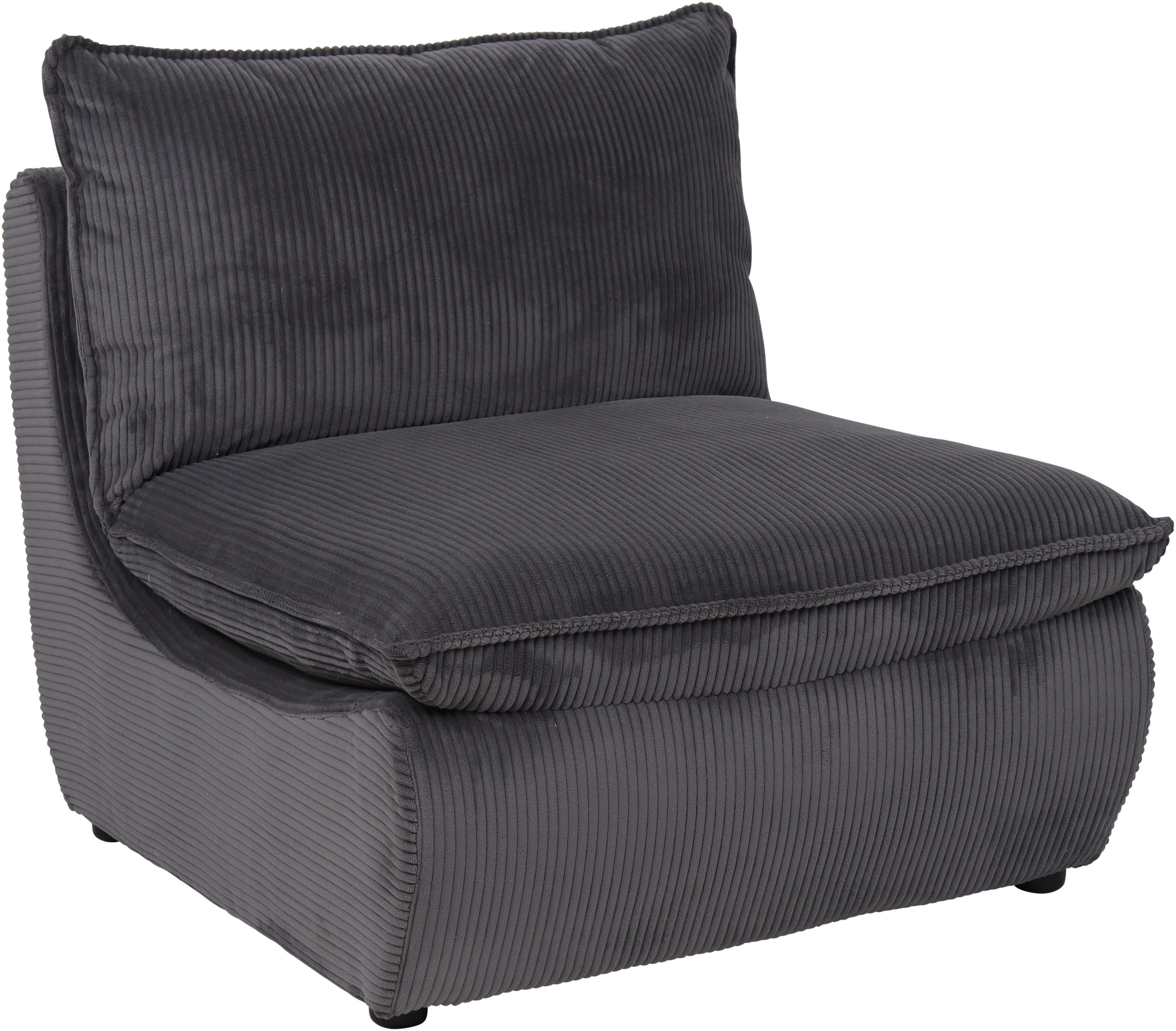 HELA Loungesessel RHODOS (1-St), Sessel;gepolstert;aufgesetztes Kissen;Microfaser;Breitcord
