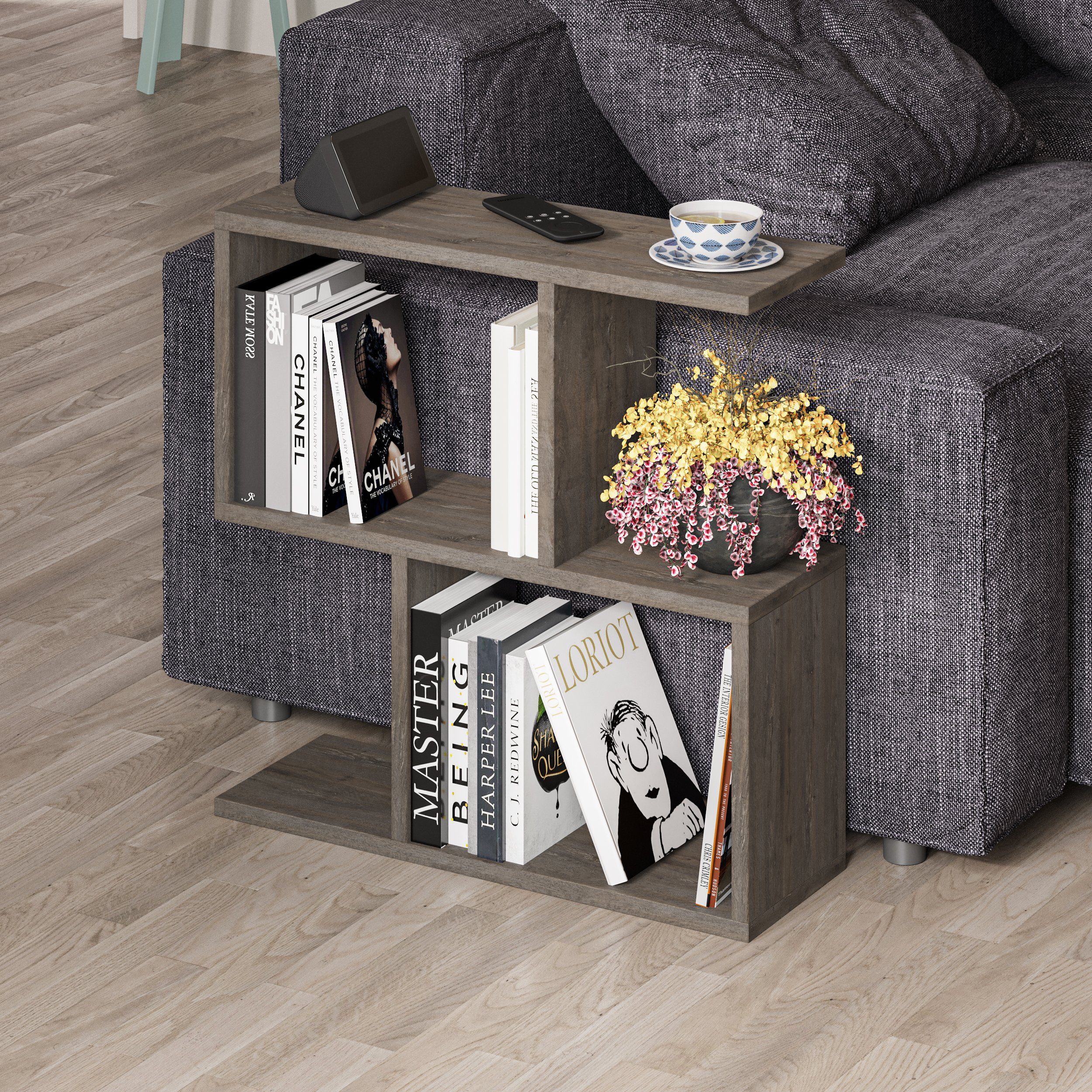 Decortie Beistelltisch Homemania, Modern Seite Ende Beistelltisch, Couchtisch, 60 x 19,5 x 60 cm