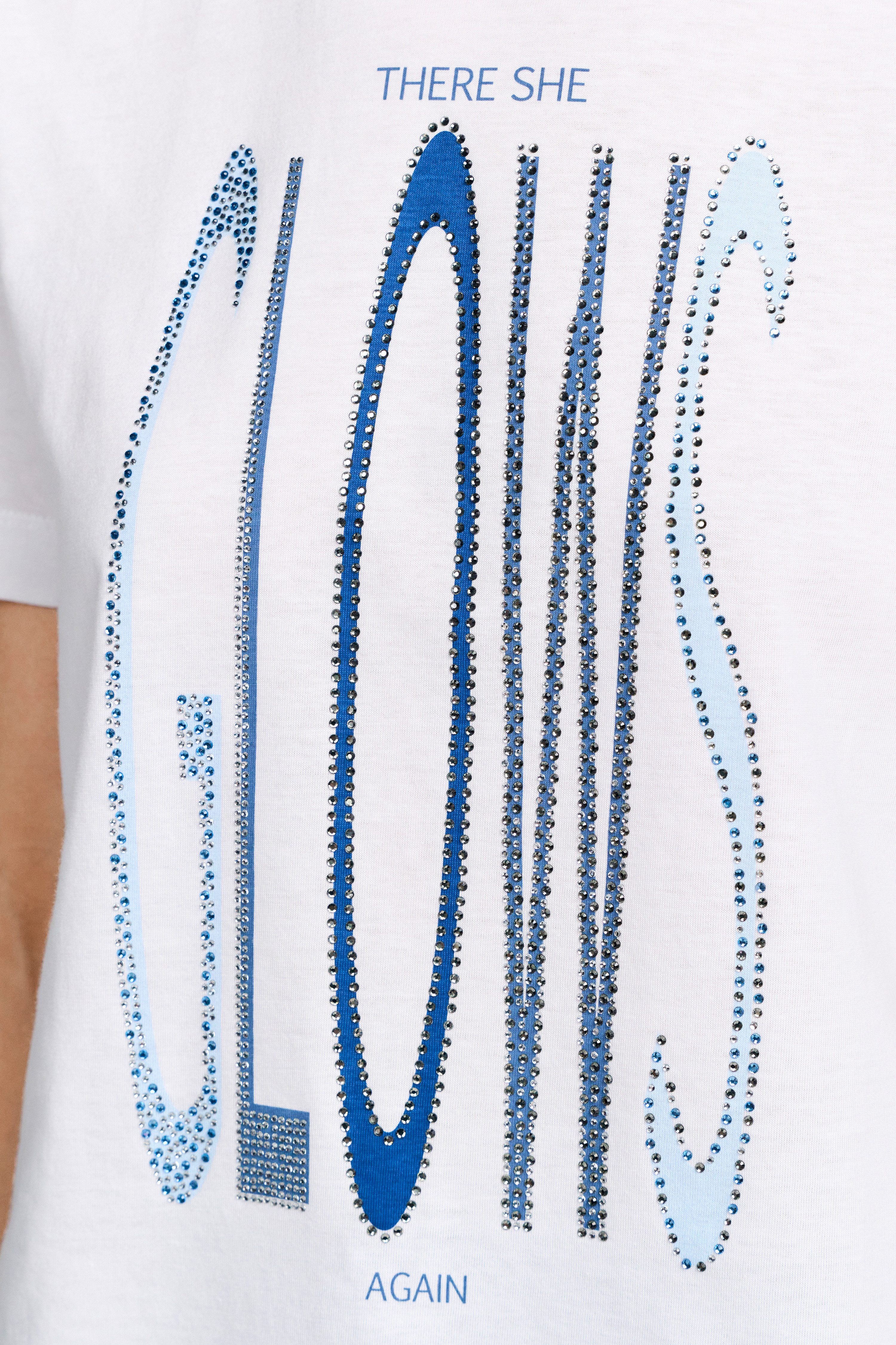 RICHROYAL Kurzarmshirt Print "There she GLOWS günstig online kaufen