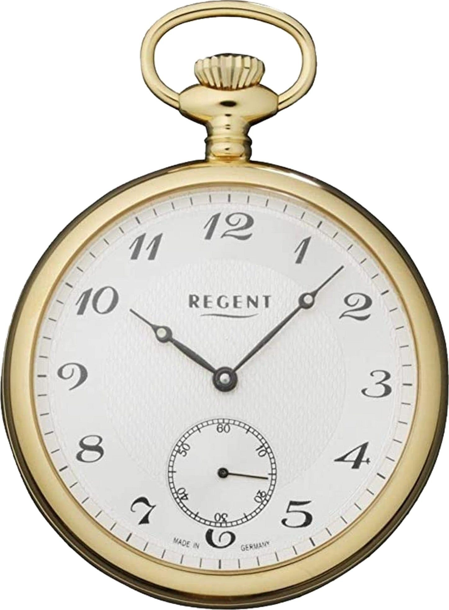 Regent Taschenuhr Regent Herren Taschenuhr Analog, (Analoguhr), Herren Taschenuhr rund, groß (ca. 53mm), Edelstahl, Elegant