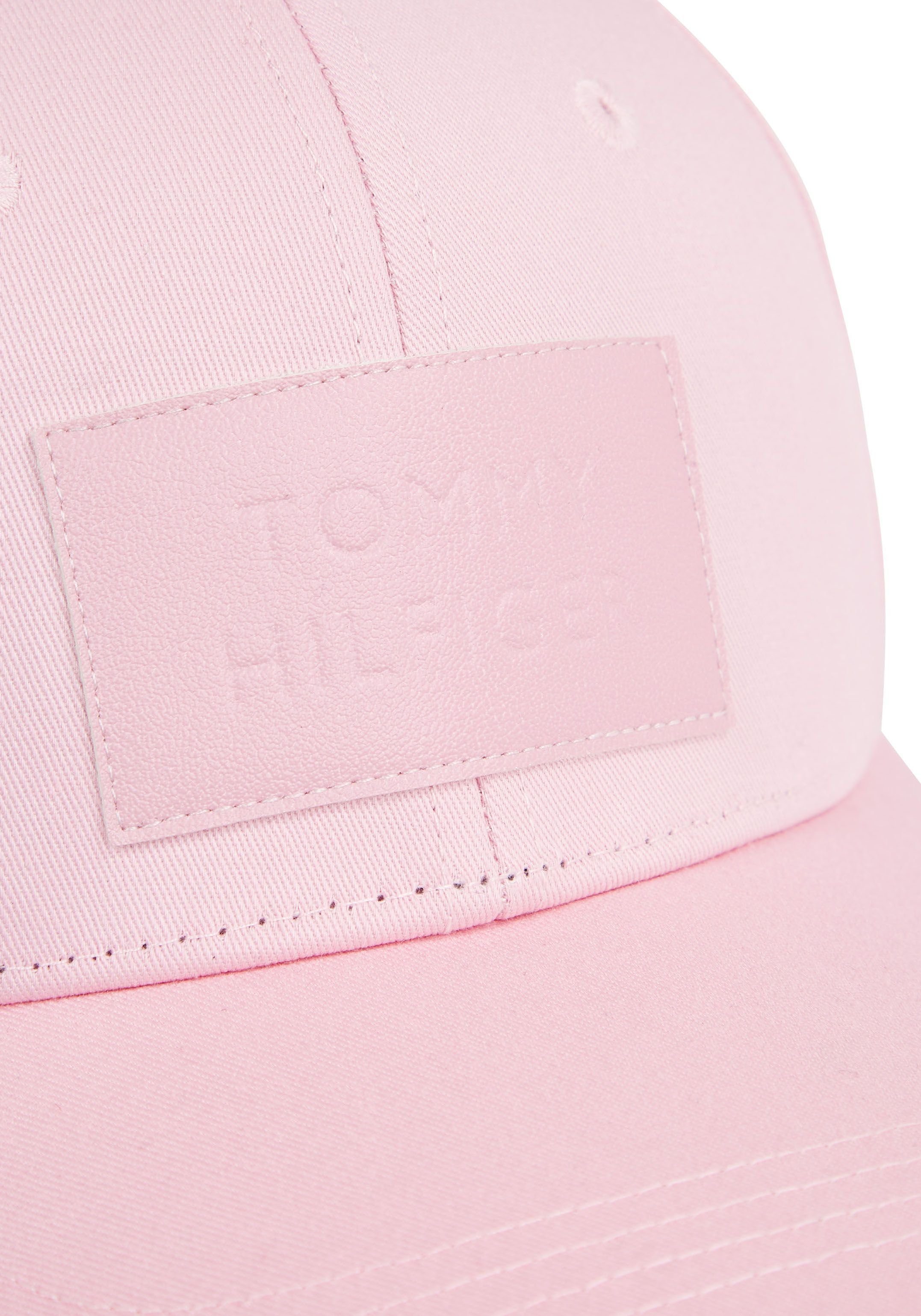 Tommy mit Cap Baseball Leder-Badge rosa Hilfiger