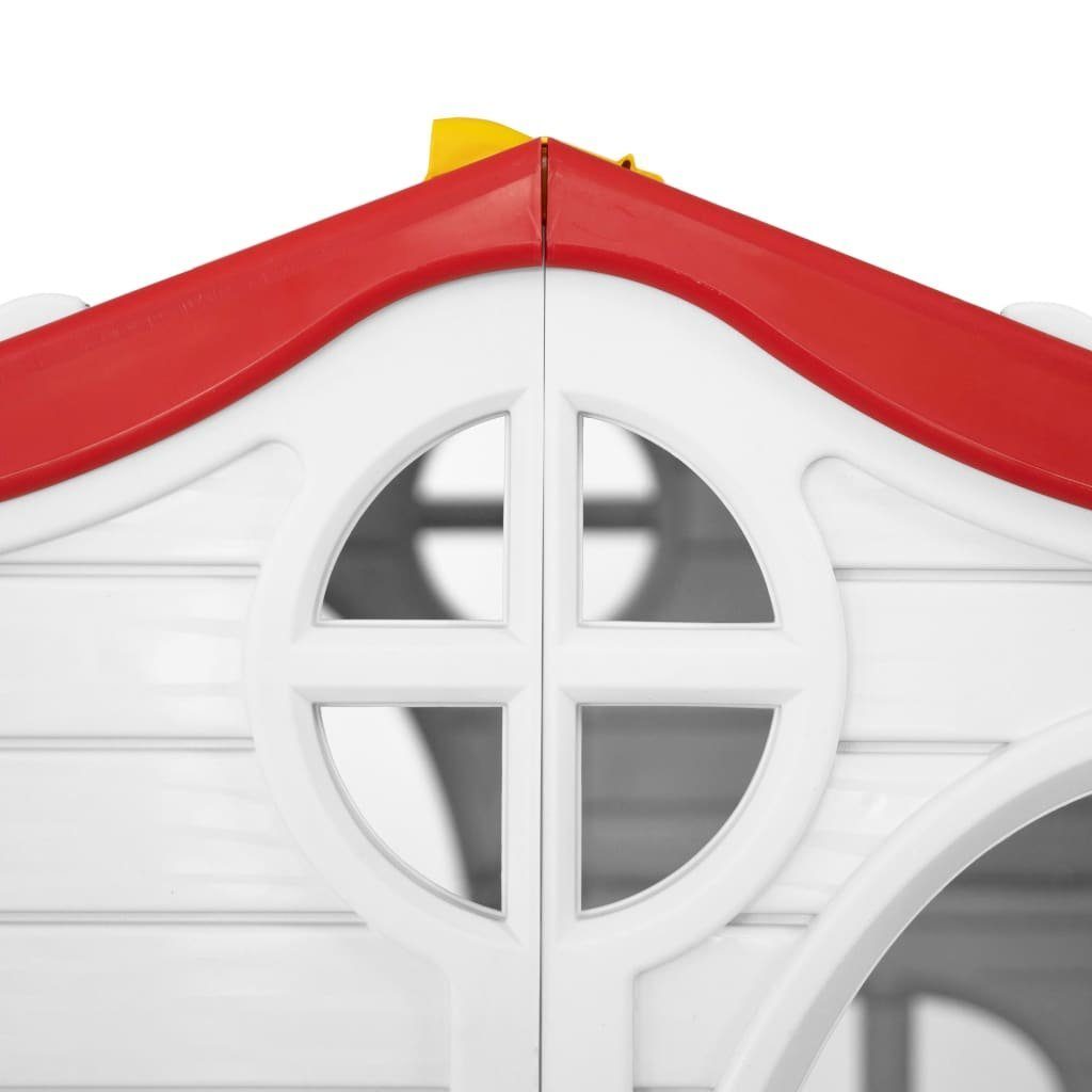 Fenstern vidaXL mit und Spielhaus Schließbarer Faltbares Tür Kinderspielhaus