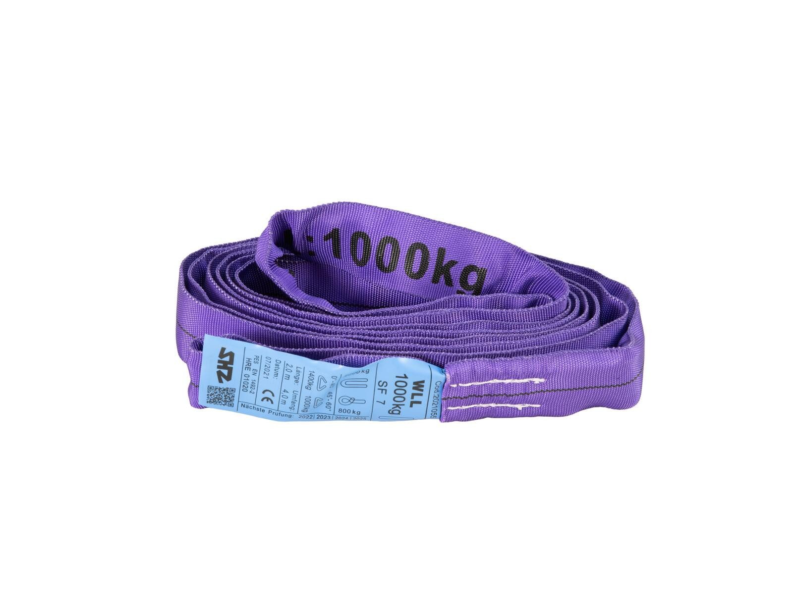Kettenzug SHZ Rundschlinge Länge 2m / 1000kg nach EN 1492-2 SF7 violett