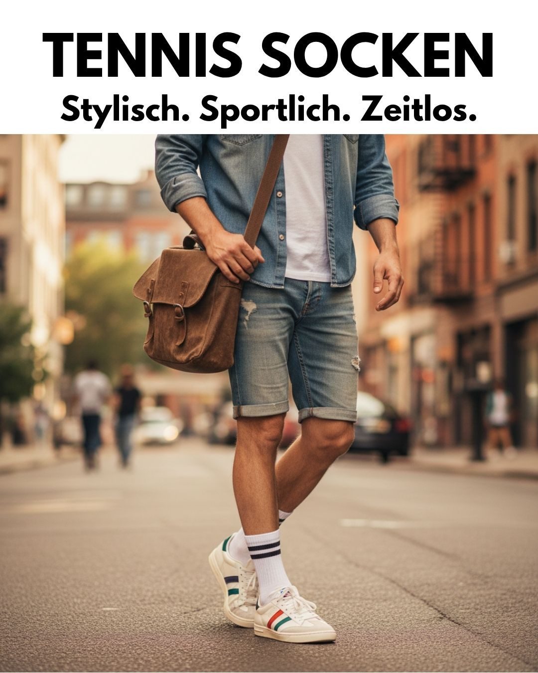 sockenkauf24 Tennissocken Herren Sportsocken Premium Retro Crew Socken mit Komfortbund (6-Paar) verstärkte Ferse & Fußspitze, gepolsterte Sohle, gekämmte Baumwolle