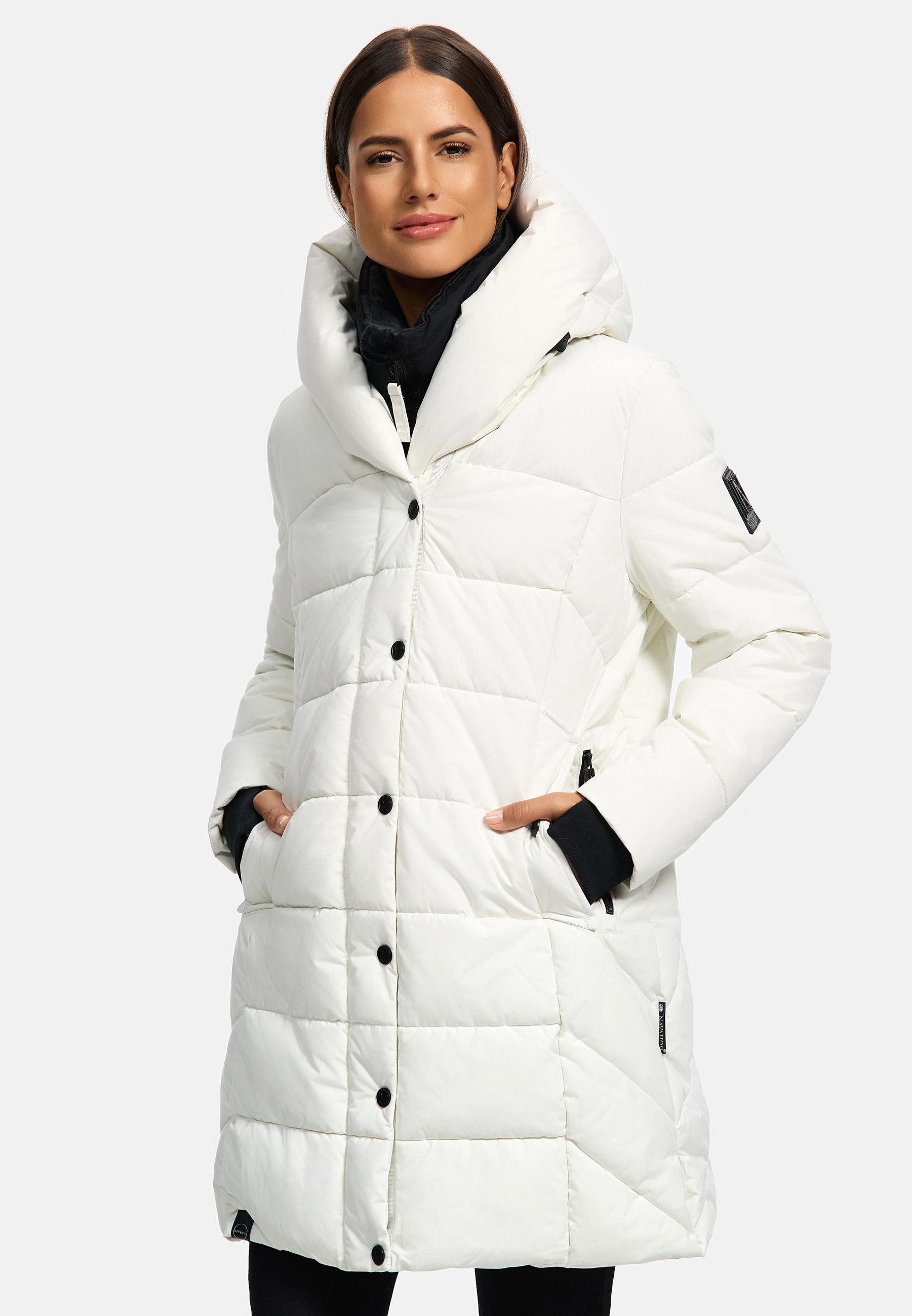 Navahoo Steppmantel Knutschilein Stylischer Damenmantel mit abnehmbarem Fleece-Kragen