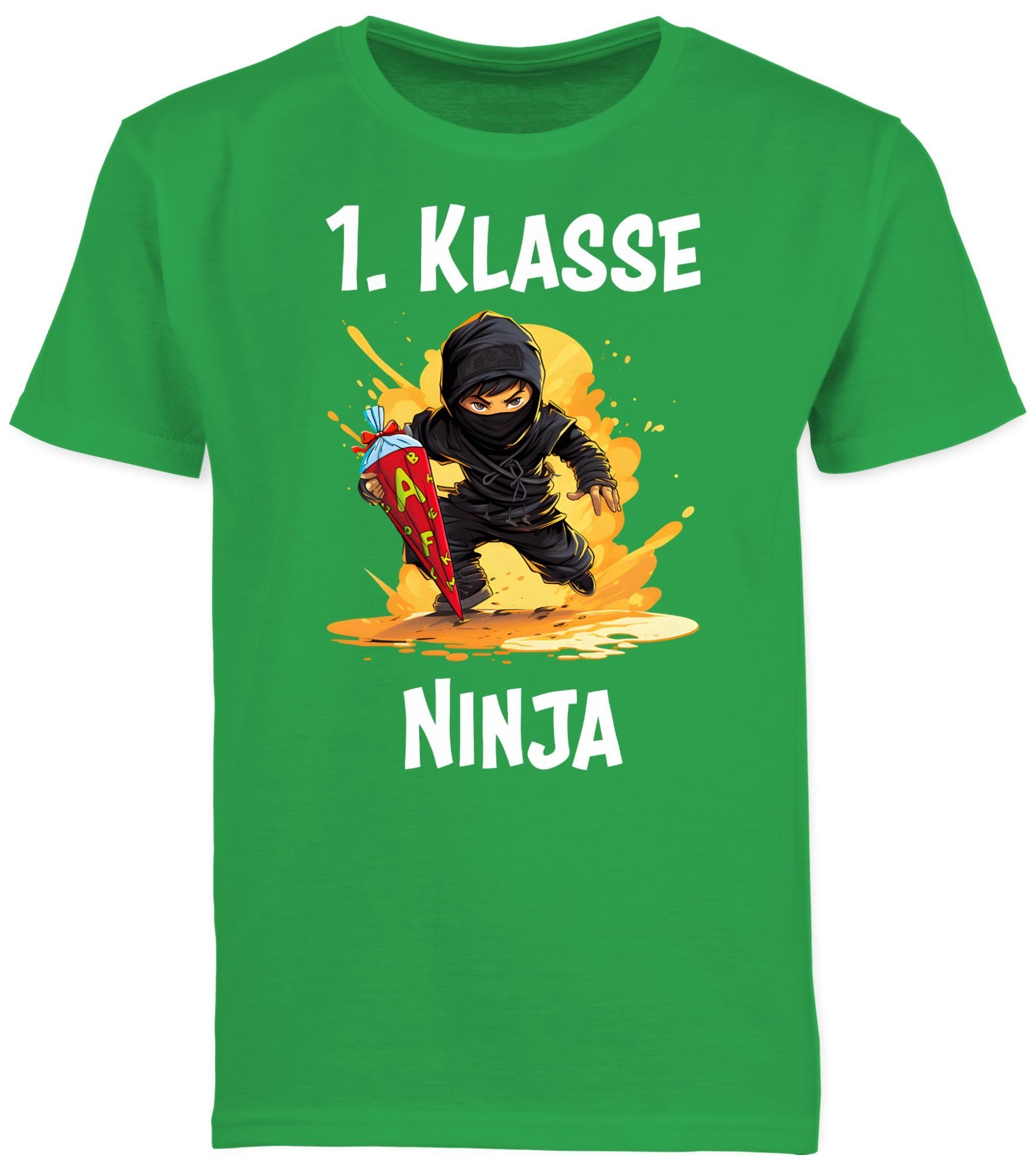 T-Shirt Ninja Einschulung Schulkind Schulanfang 1. Klasse Erste