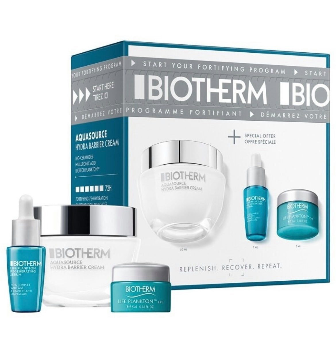 Gesichtspflege-Set Biotherm Aquasource Hydra Barrier Routine Set