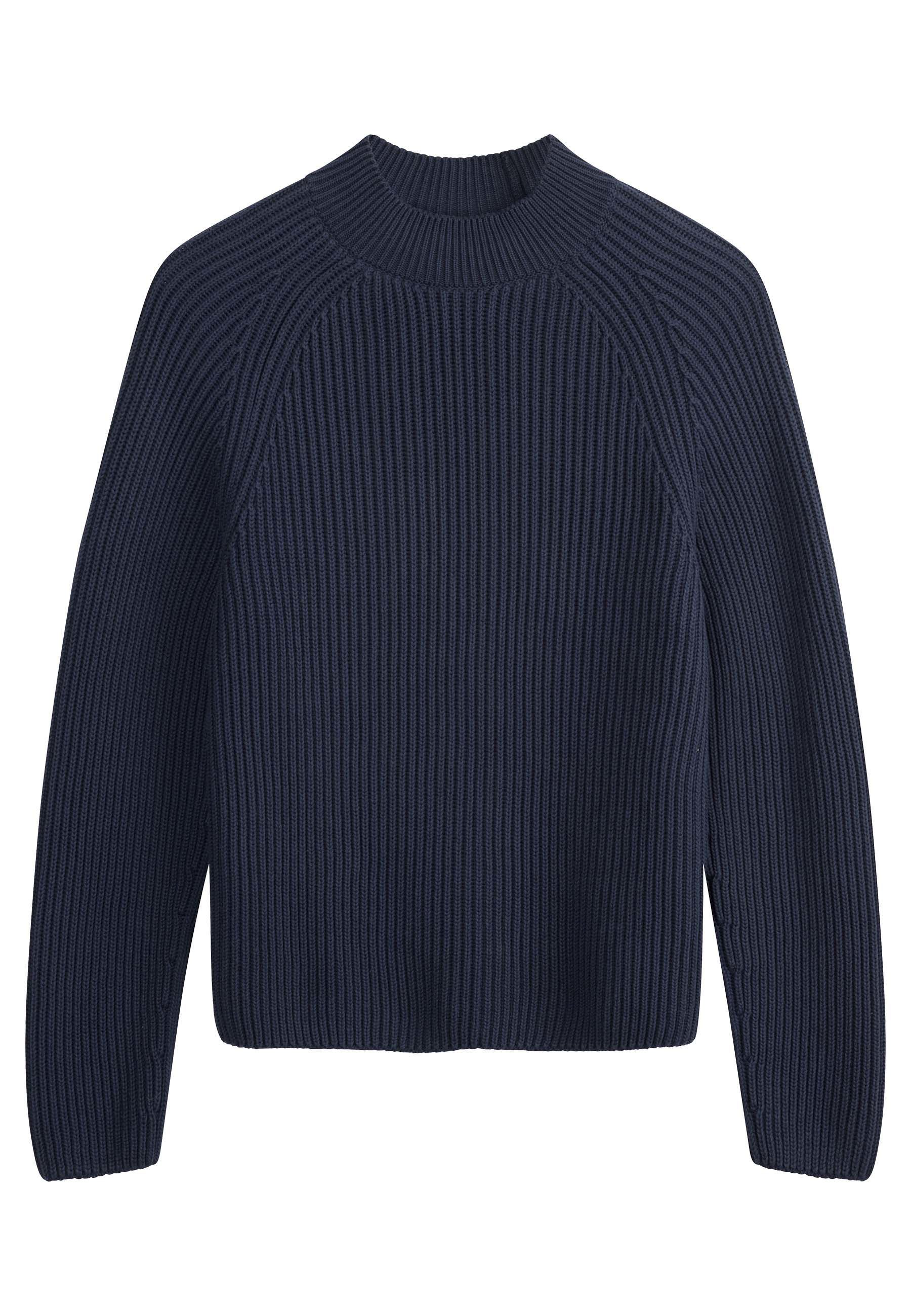 Strickpullover Rippstrick Stehkragenpullover Style ANALAH