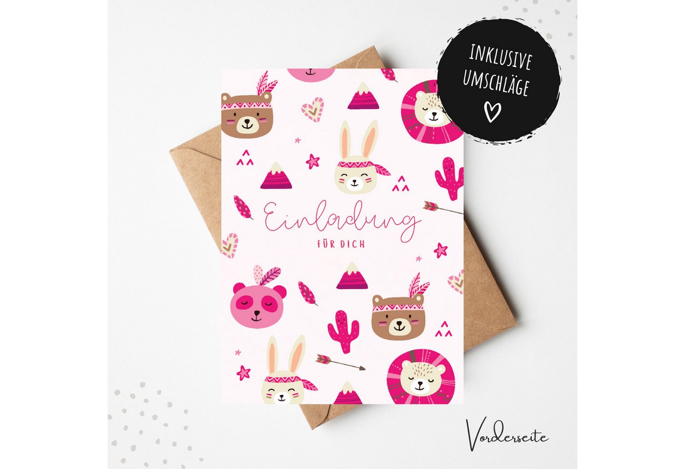 Thumbnail - MeinBaby123® Einladungskarten Kindergeburtstag inkl. 10 Umschläge, Kindergeburtstag Jungs und Mädchen, Geburtstagseinlad...