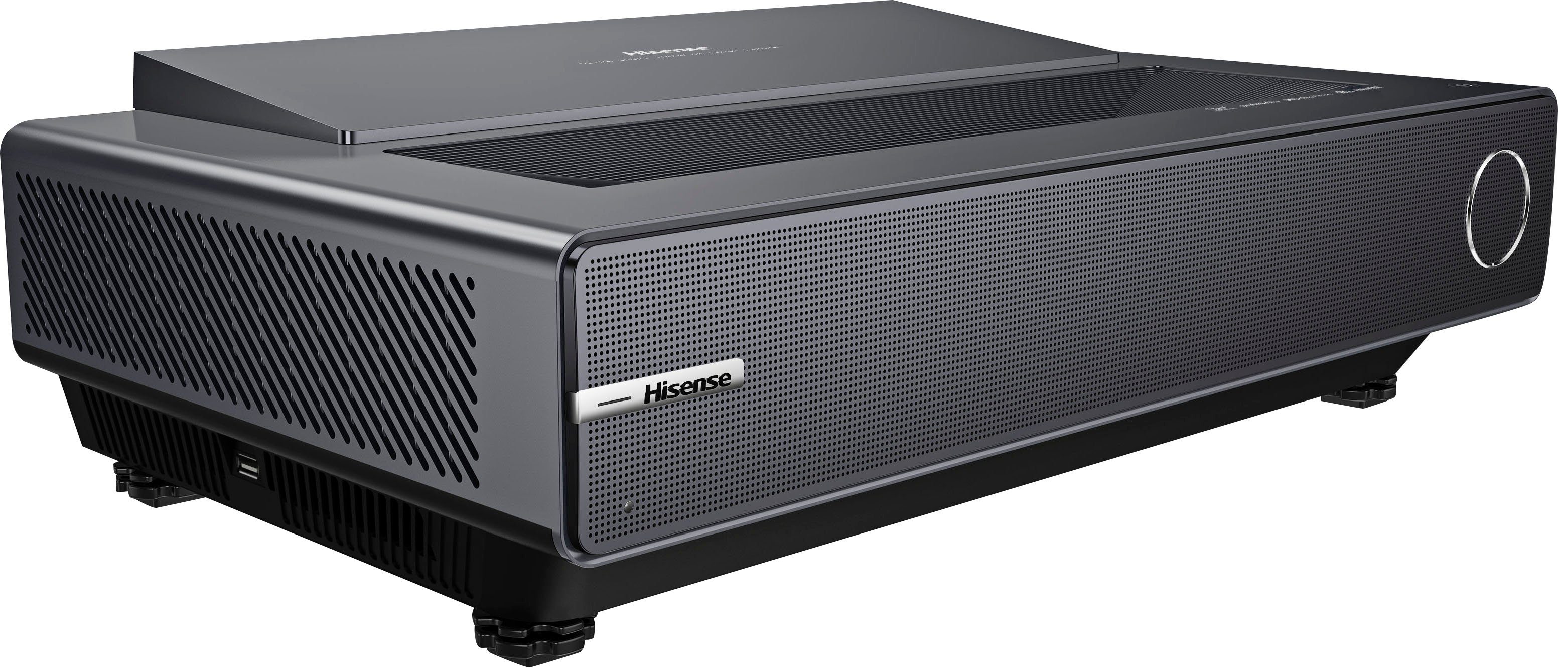Hisense PX1-Pro 90-130 Zoll Trichroma Laser Projektor Лазерний телевізор (2200 lm, 3840 x 2160 px, 4K Laser Cinema, RGB Laser Technologie, Android Q - ohne Leinwand)