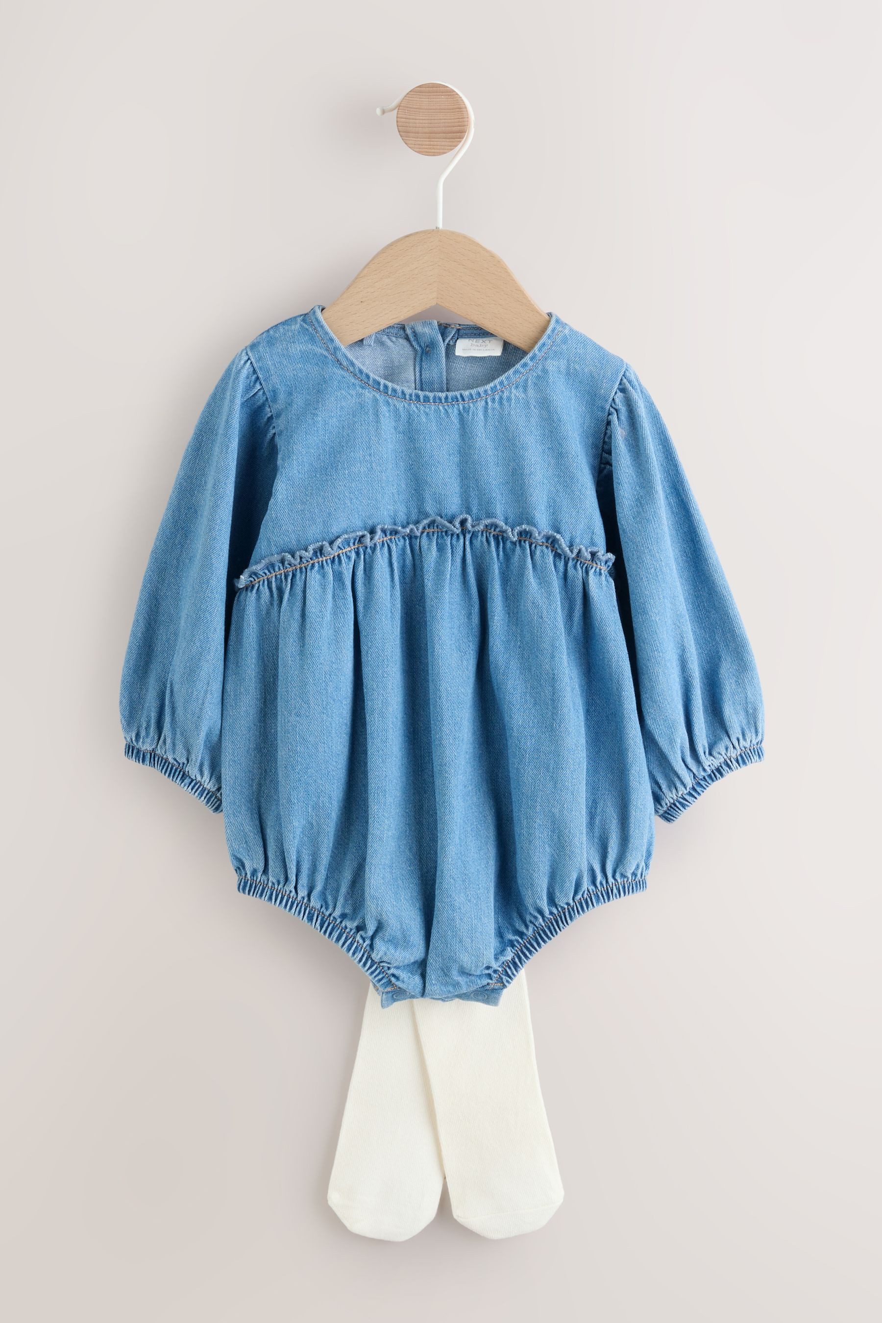 Next Ползунки Babystrampler mit Pluderhose und Strumpfhose (2-tlg)