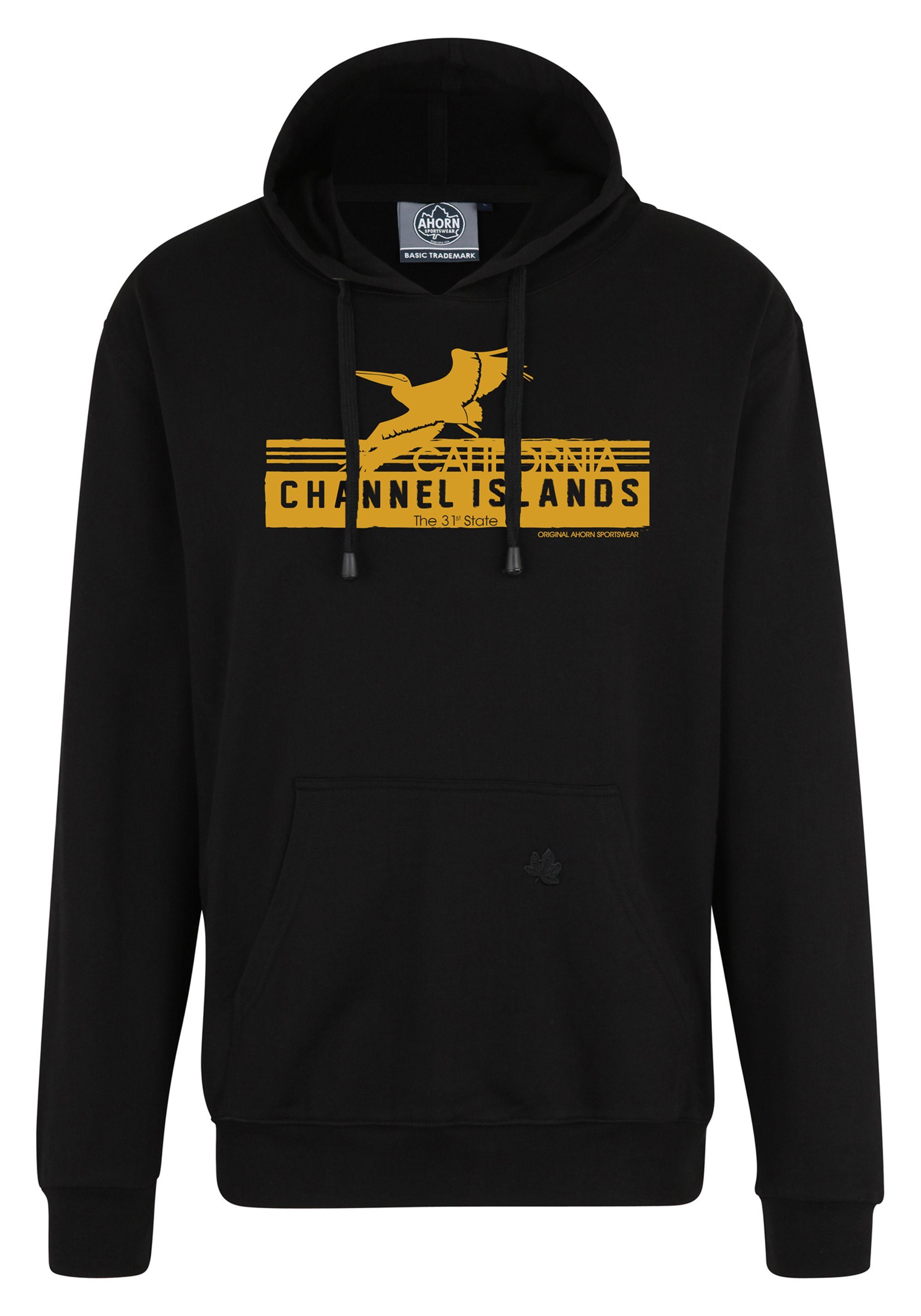 AHORN SPORTSWEAR Kapuzensweatshirt CHANNEL ISLANDS mit modischem Frontprint