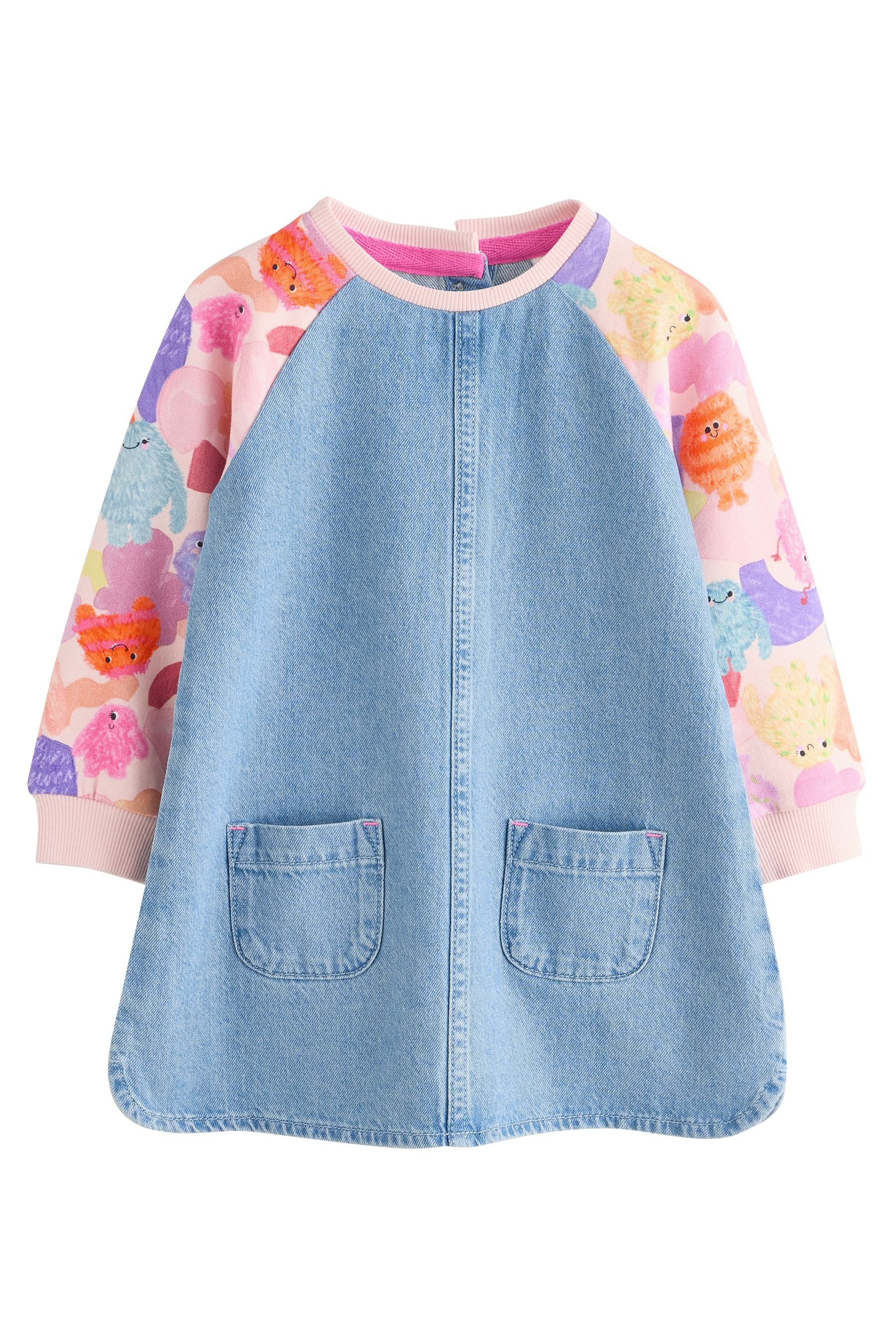 Next Jeanskleid Denim-Kleid mit Raglanärmeln (1-tlg) günstig online kaufen