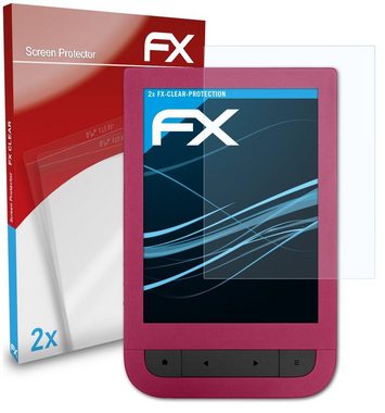 atFoliX Schutzfolie Displayschutz für PocketBook Touch HD 2, (2 Folien), Ultraklar und hartbeschichtet