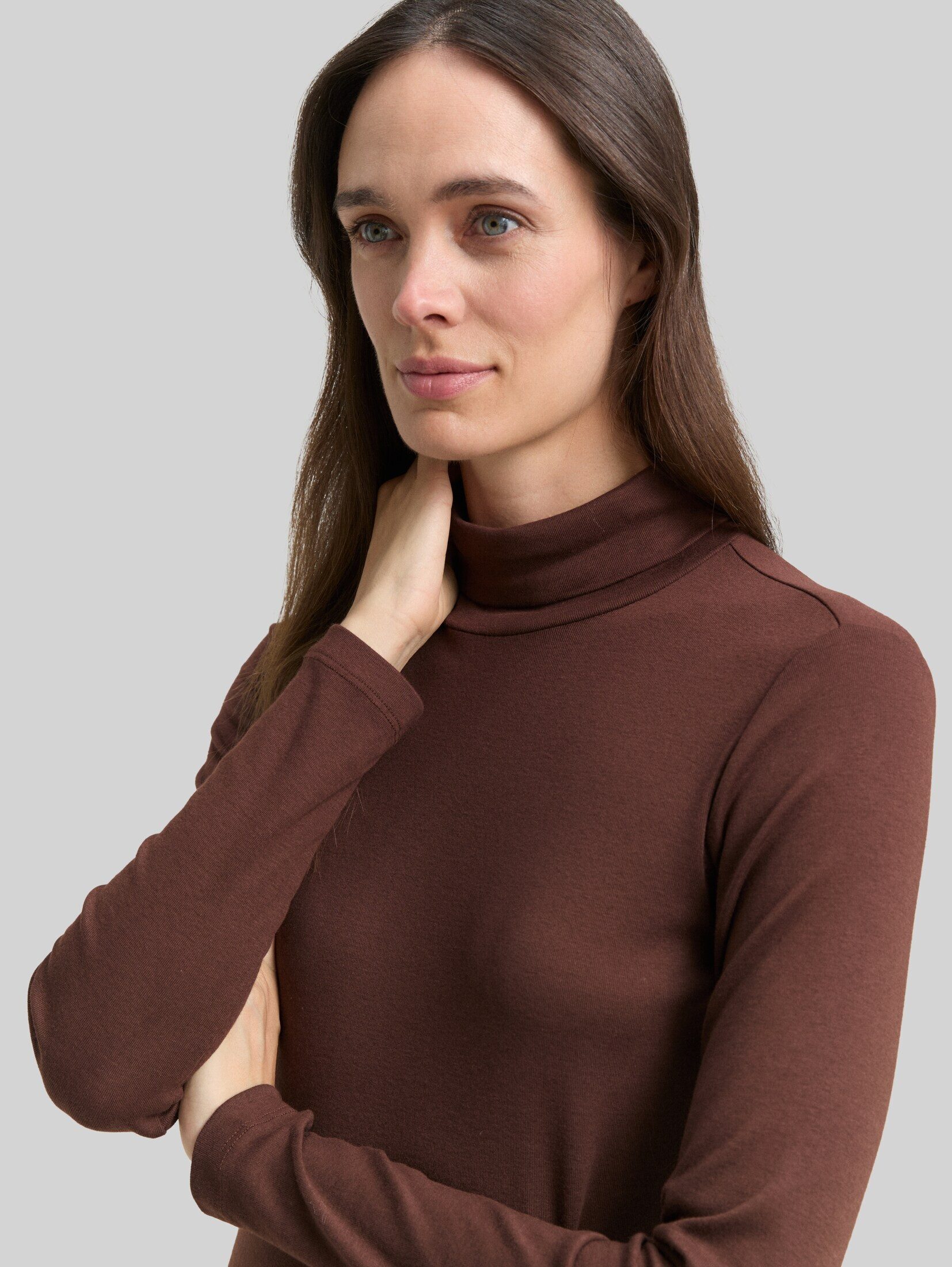 TOM TAILOR Langarmshirt T-Shirt Langarmshirt mit Rollkragen
